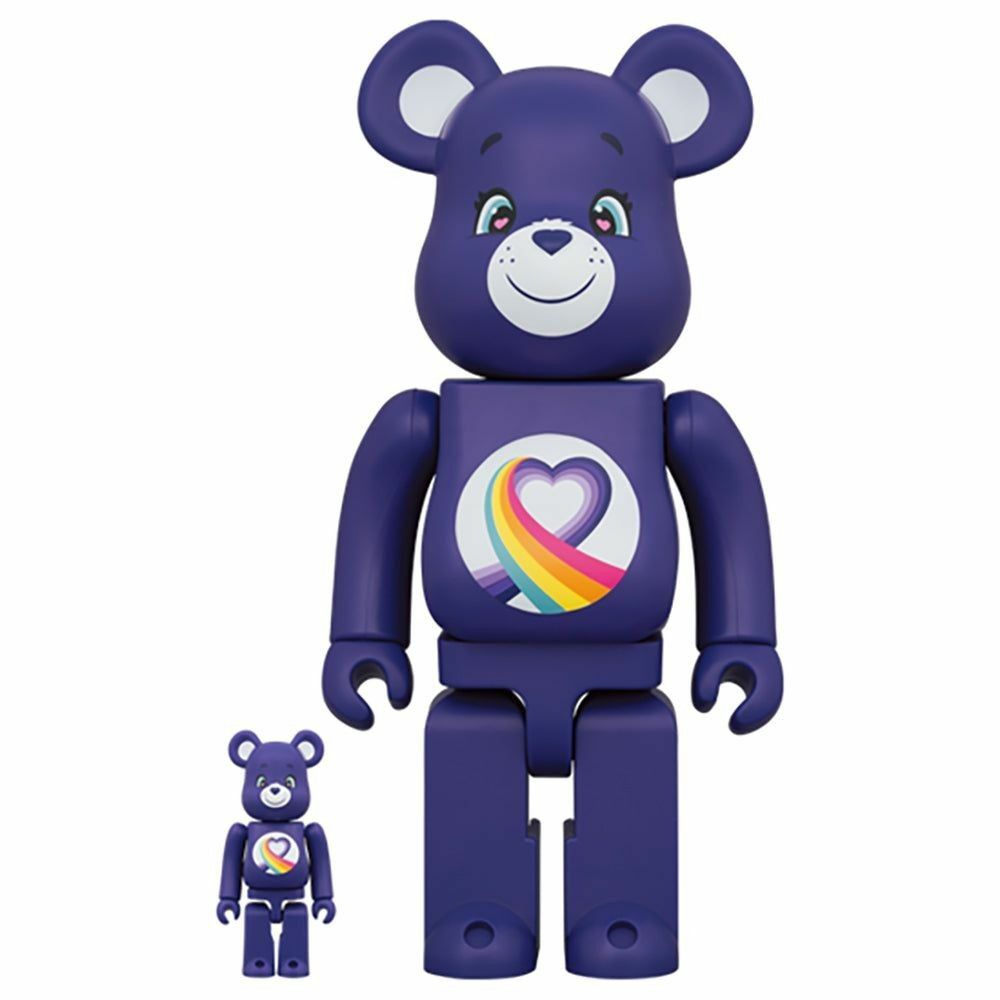 BE@RBRICK CARE BEARS RAINBOW HEART BEAR 100% & 400%
