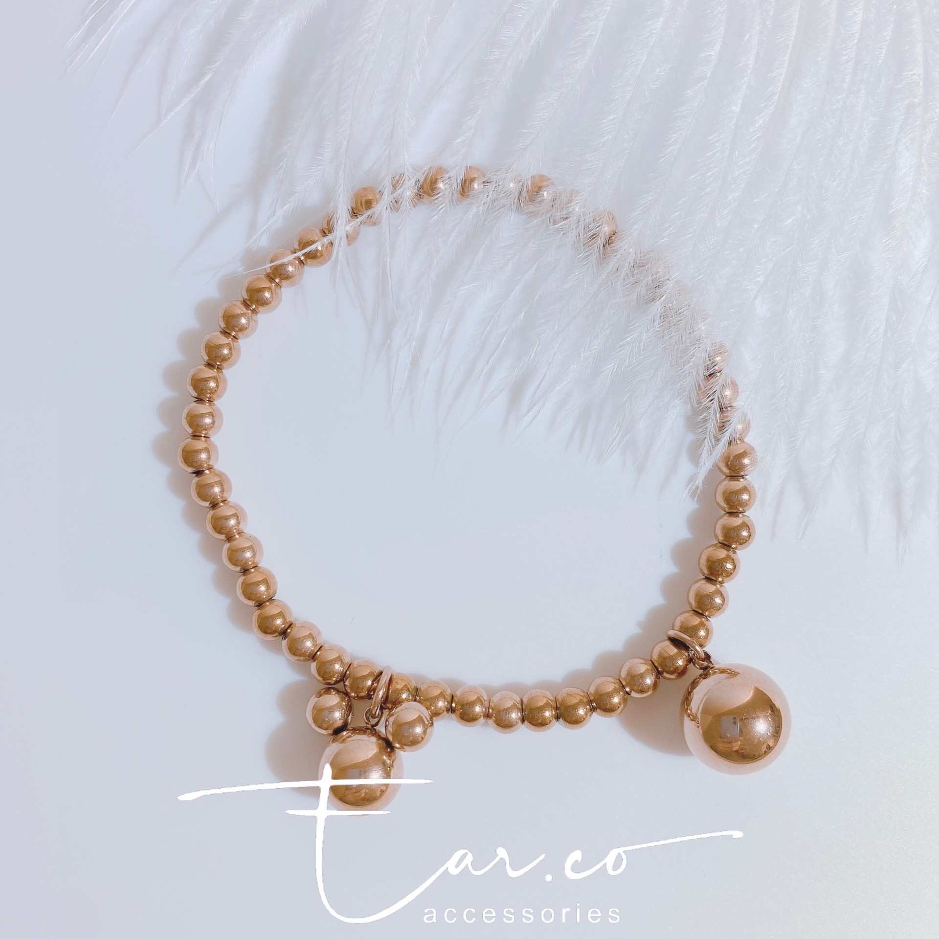 米奇波波細珠橡筋手鏈 [316L醫療鋼] #D23