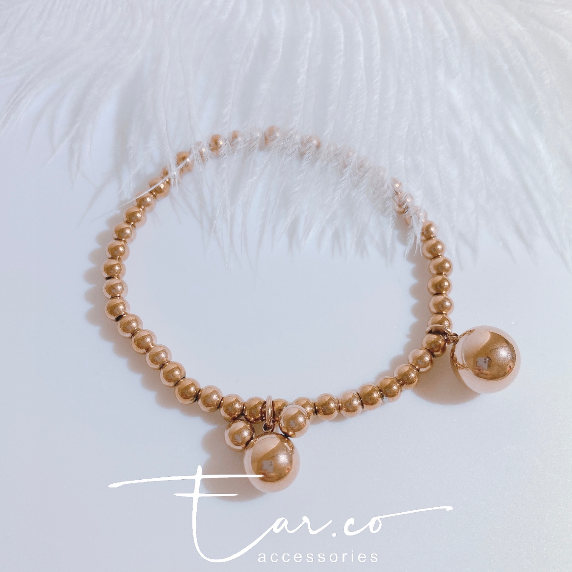 米奇波波細珠橡筋手鏈 [316L醫療鋼] #D23