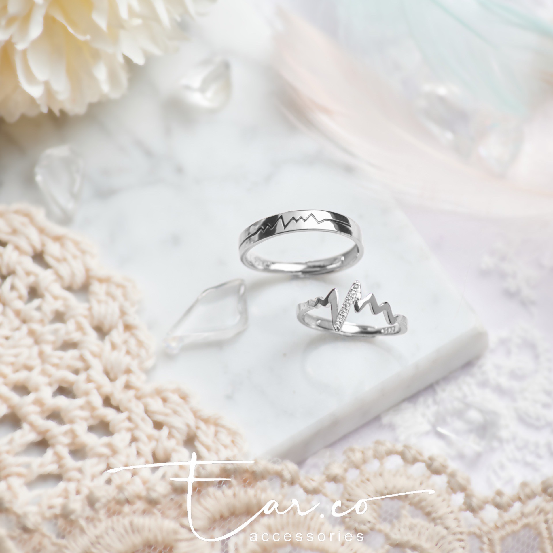 心動時刻 情侶純銀對戒 (預訂)