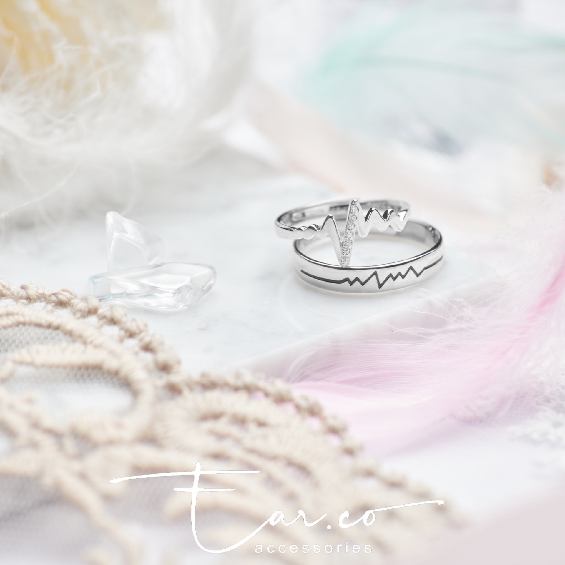 心動時刻 情侶純銀對戒 (預訂)