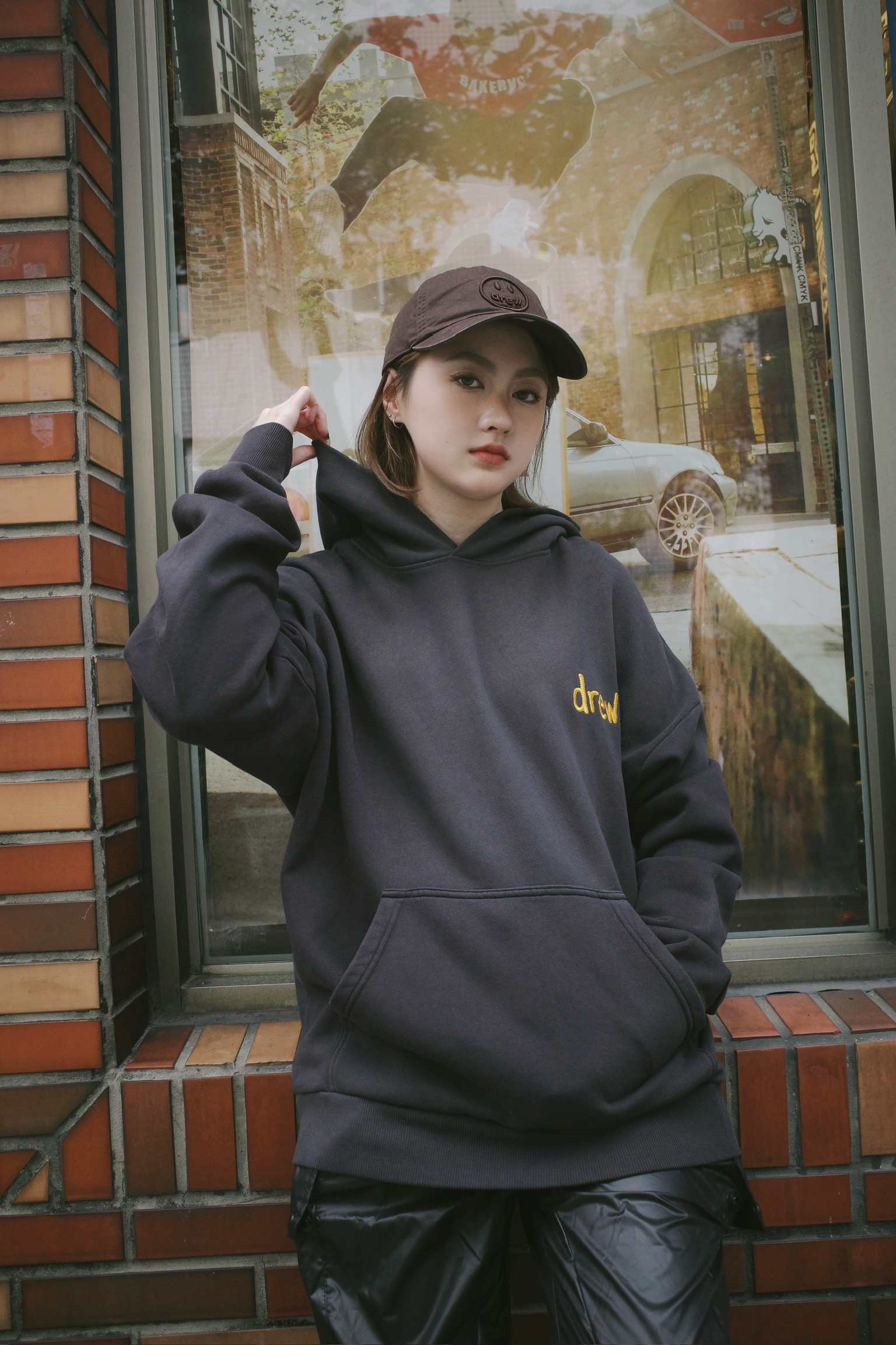 <快速出貨>Drew house 刺繡小LOGO 水洗帽T 黑色