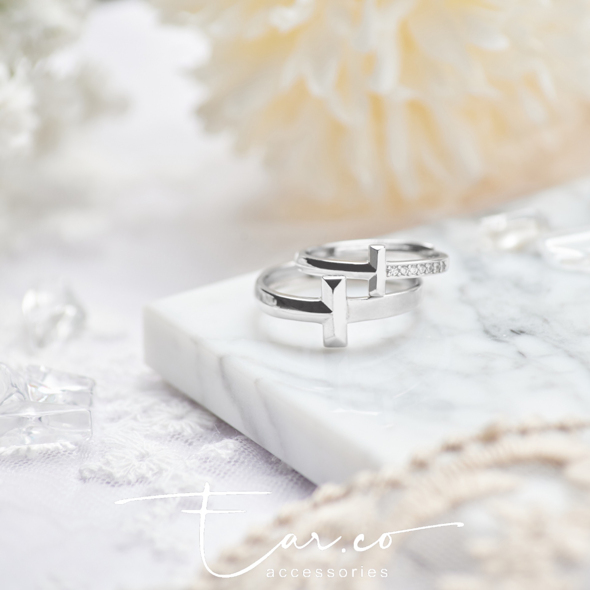 十字 情侶純銀對戒 (預訂)