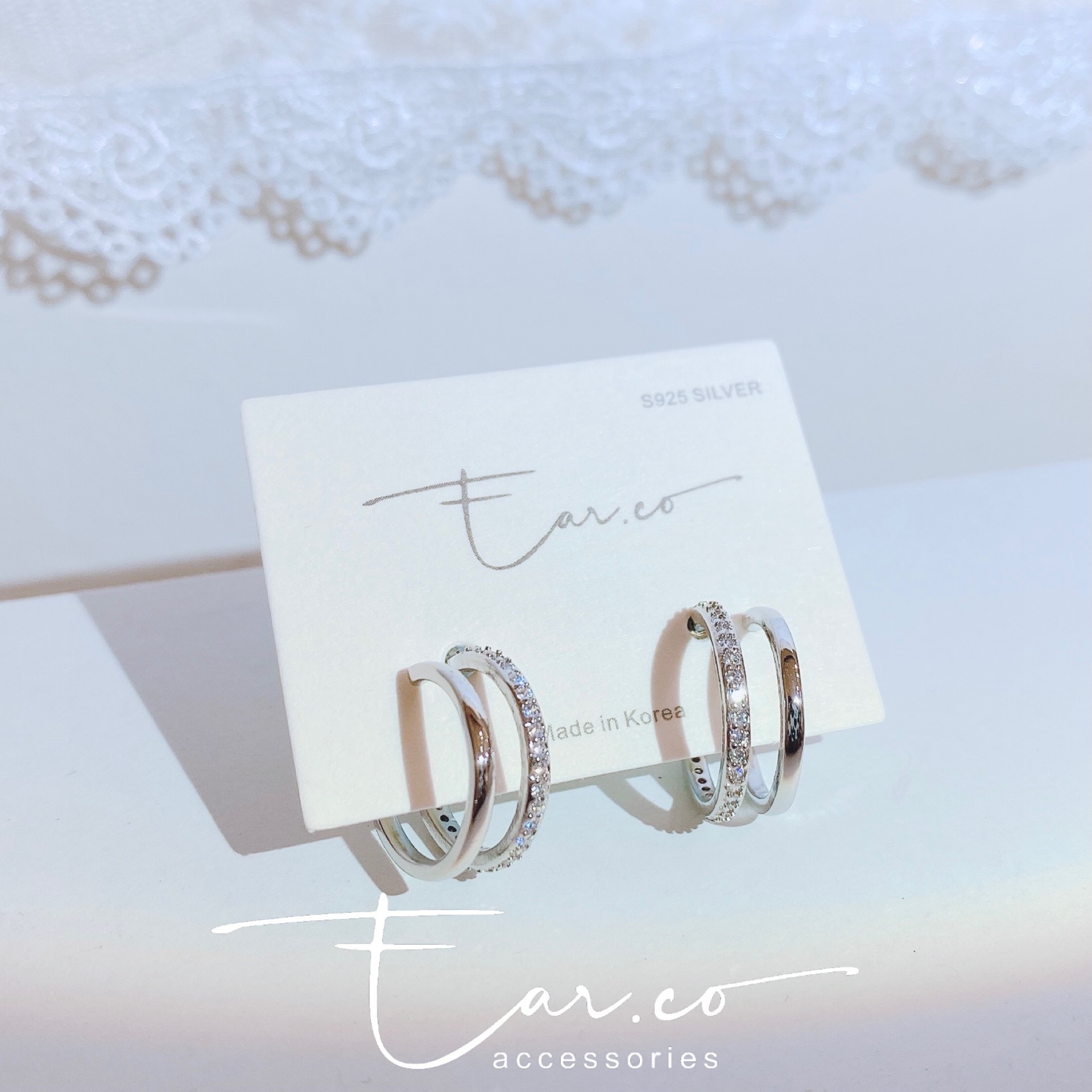 微鑲閃石平衡雙C形 #A708