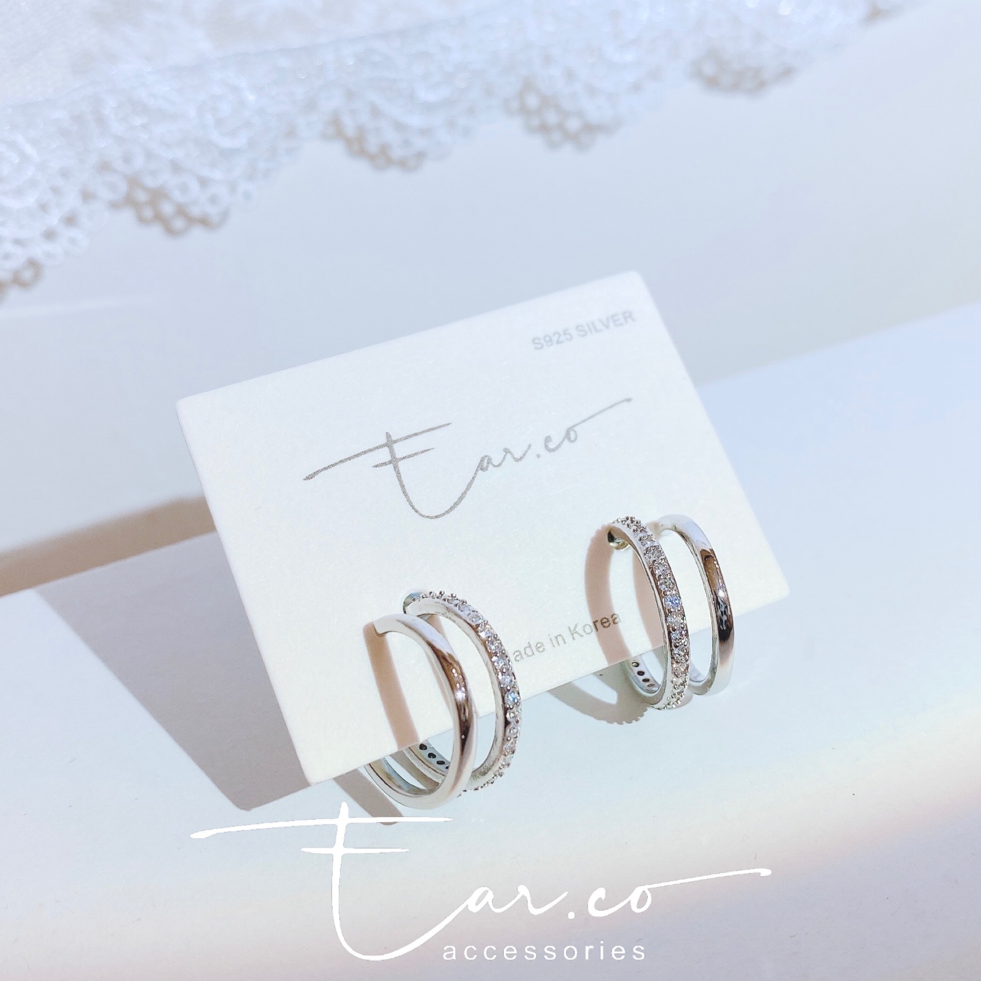 微鑲閃石平衡雙C形 #A708