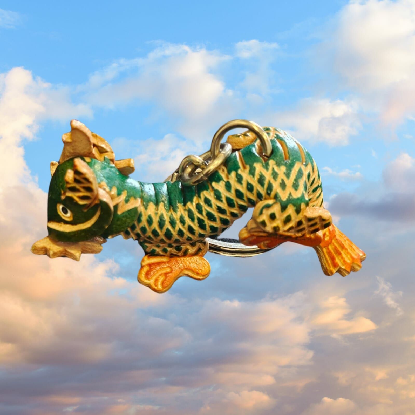 泰國 HAND MADE牛皮匙扣（龍）(T1/521)