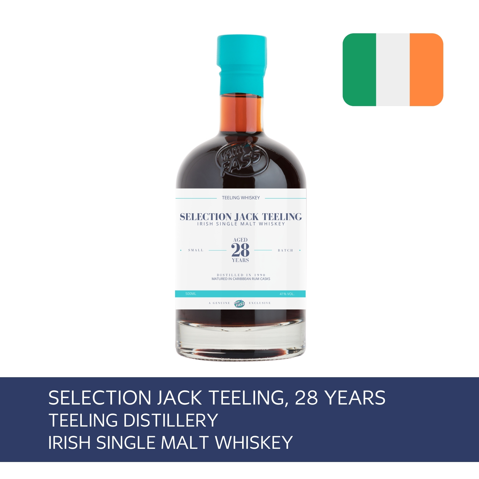 Selection Jack Teeling, 28 Years, 1990 Vintage Irish Single Malt Whiskey