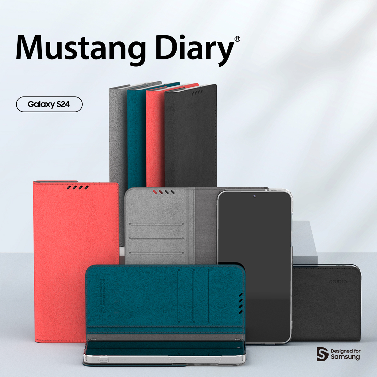 araree Mustang Diary 插卡皮革殼 [Galaxy S24 Series]