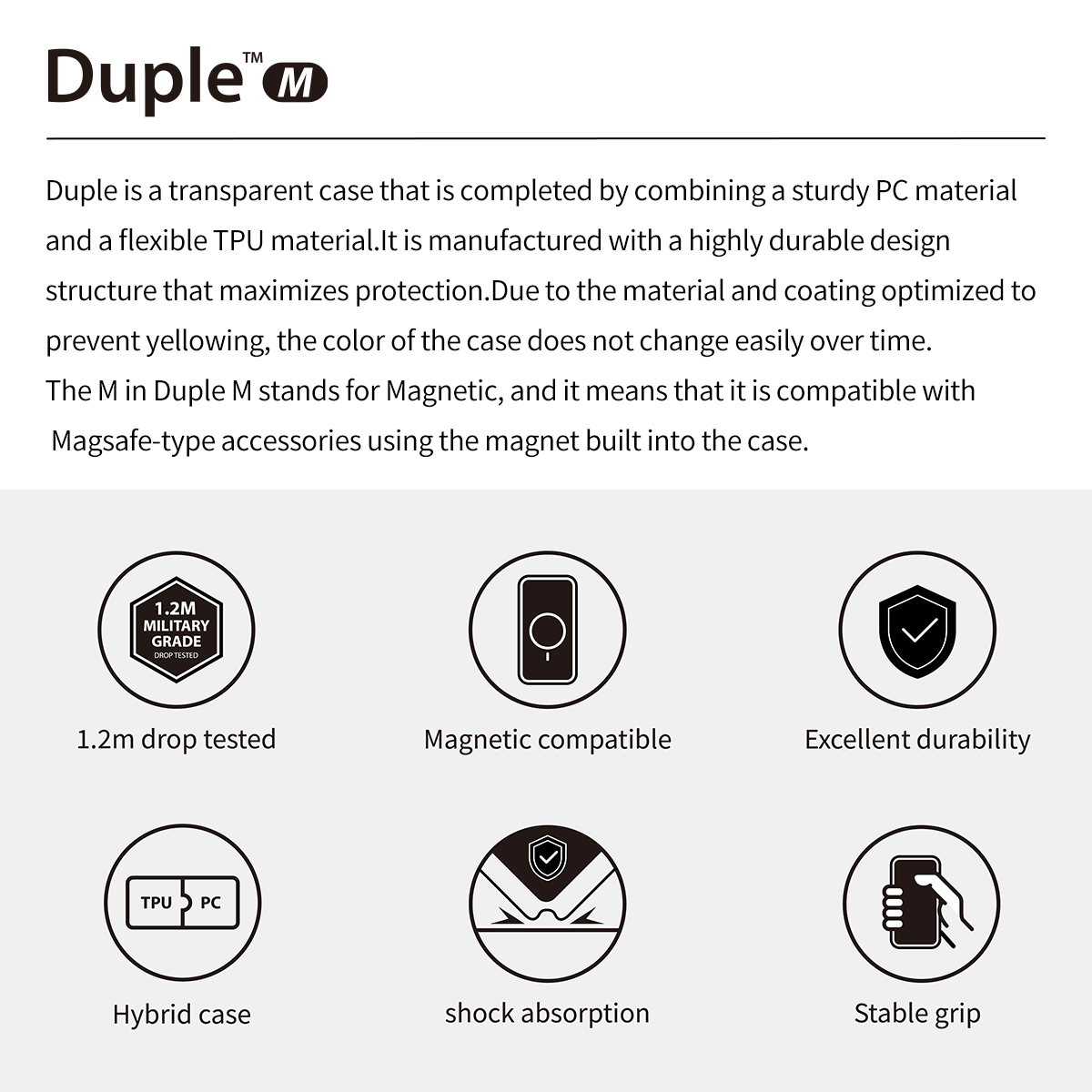 araree Duple M [內附磁石] 全透明混合結構防撞殼 [Galaxy S24 Series]