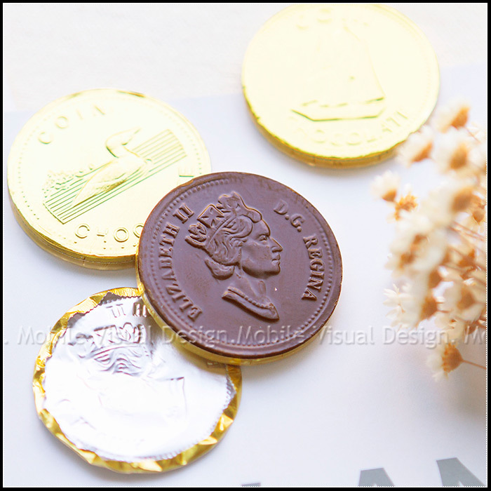 新年祝福語 單片女王金幣巧克力 (5款可挑) 過年糖果 發財