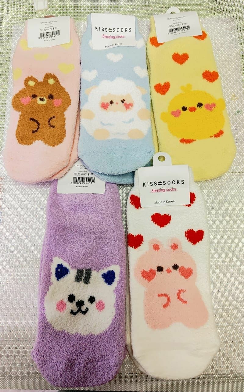 韓國製~可愛動物毛絨成人 毛毛襪