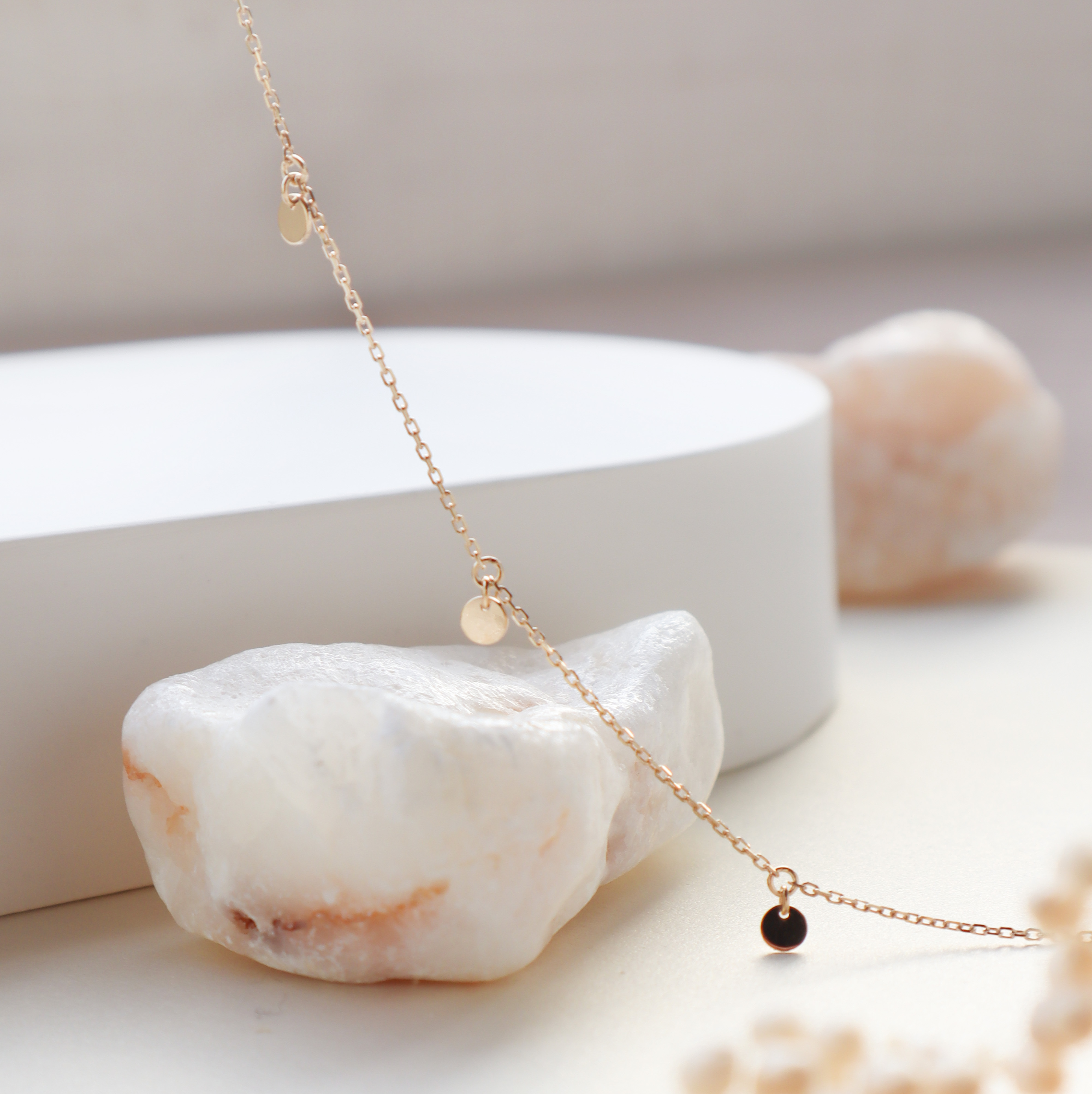 10K/閃爍小圓片項鍊