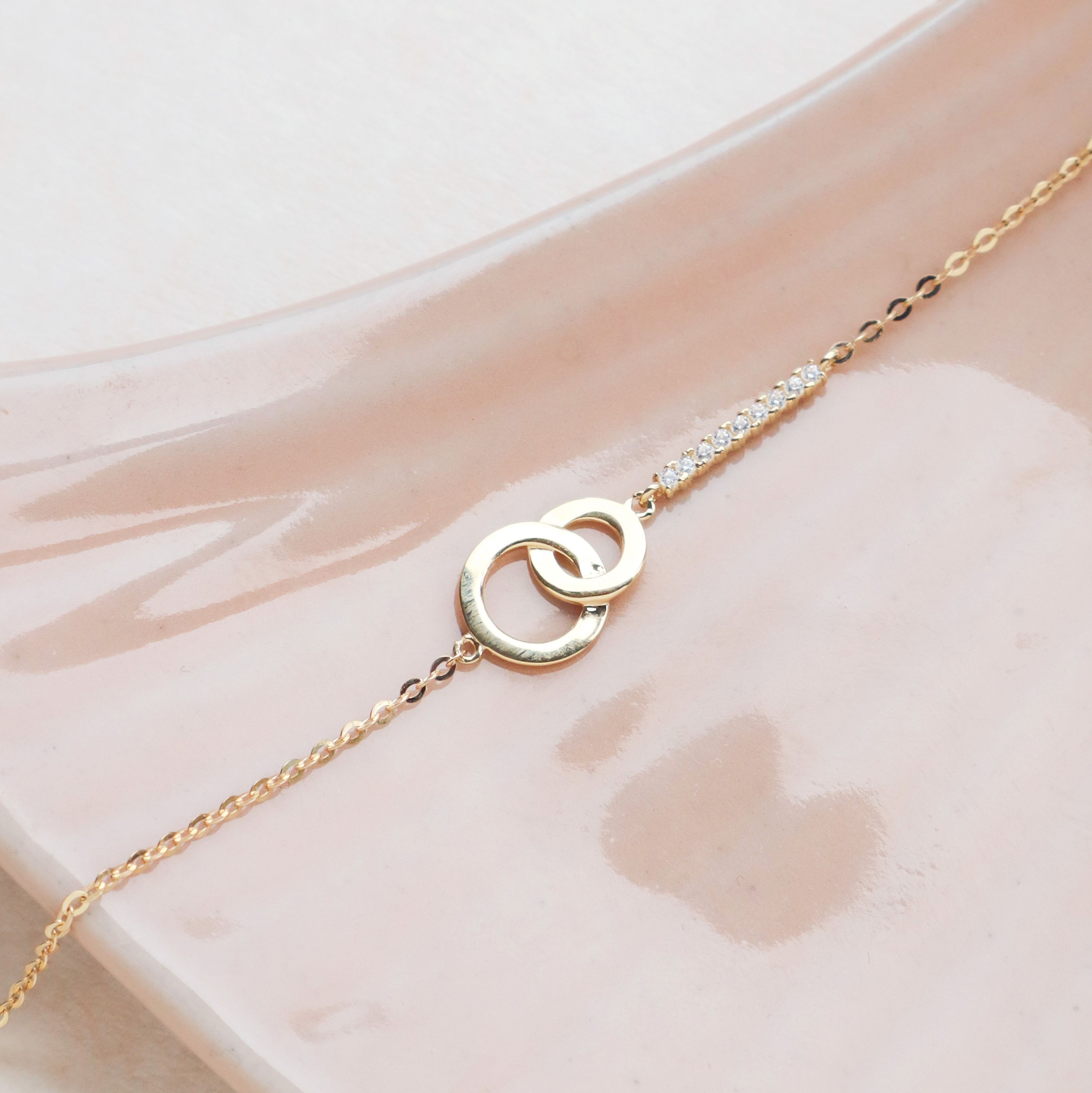 10K/圓滿相映排鑽手鍊