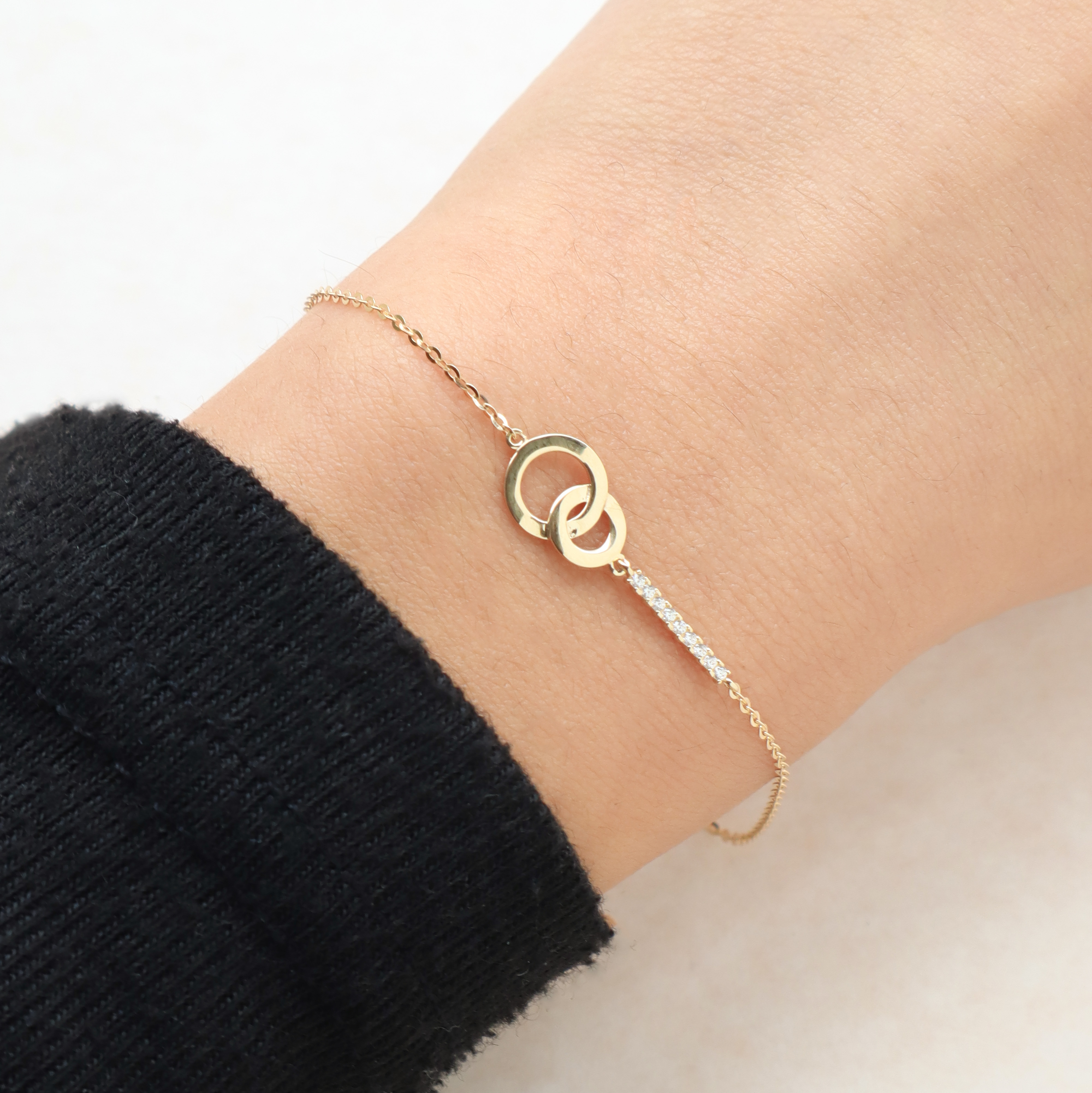 10K/圓滿相映排鑽手鍊