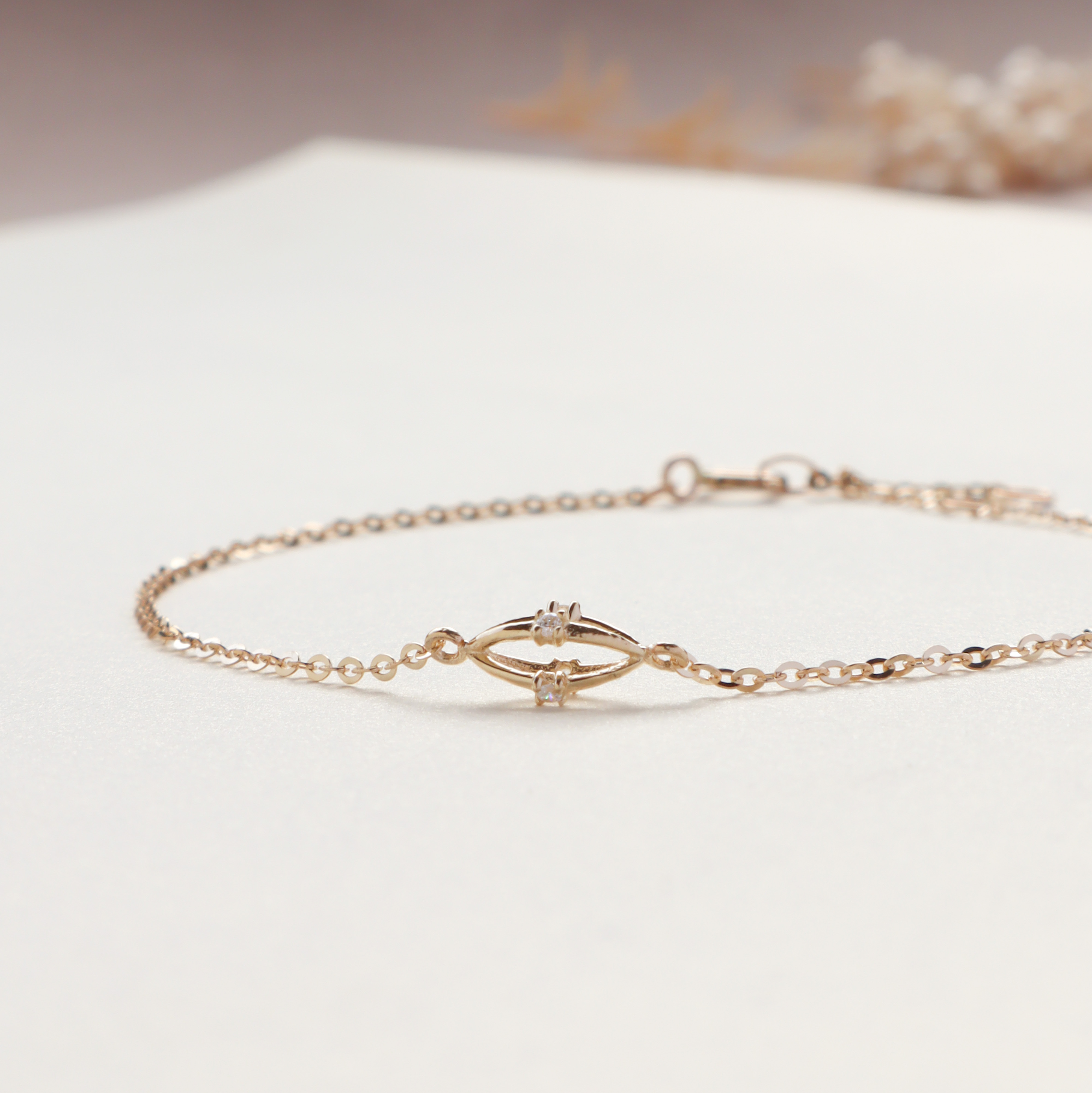 10K/鏤空小燈籠手鍊