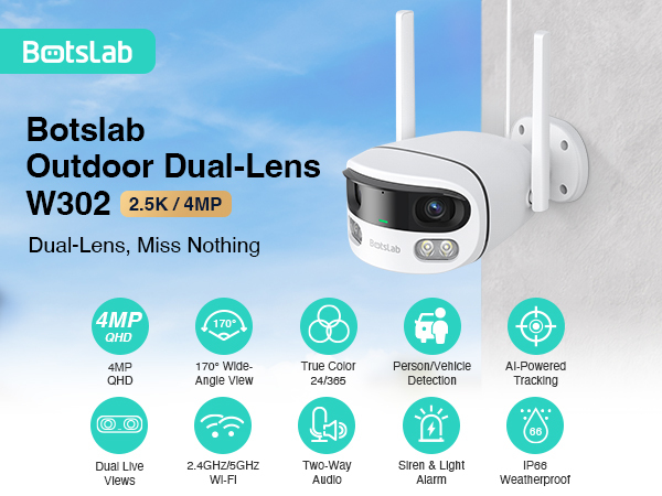 Botslab W302 AI 智能室內 戶外攝影機