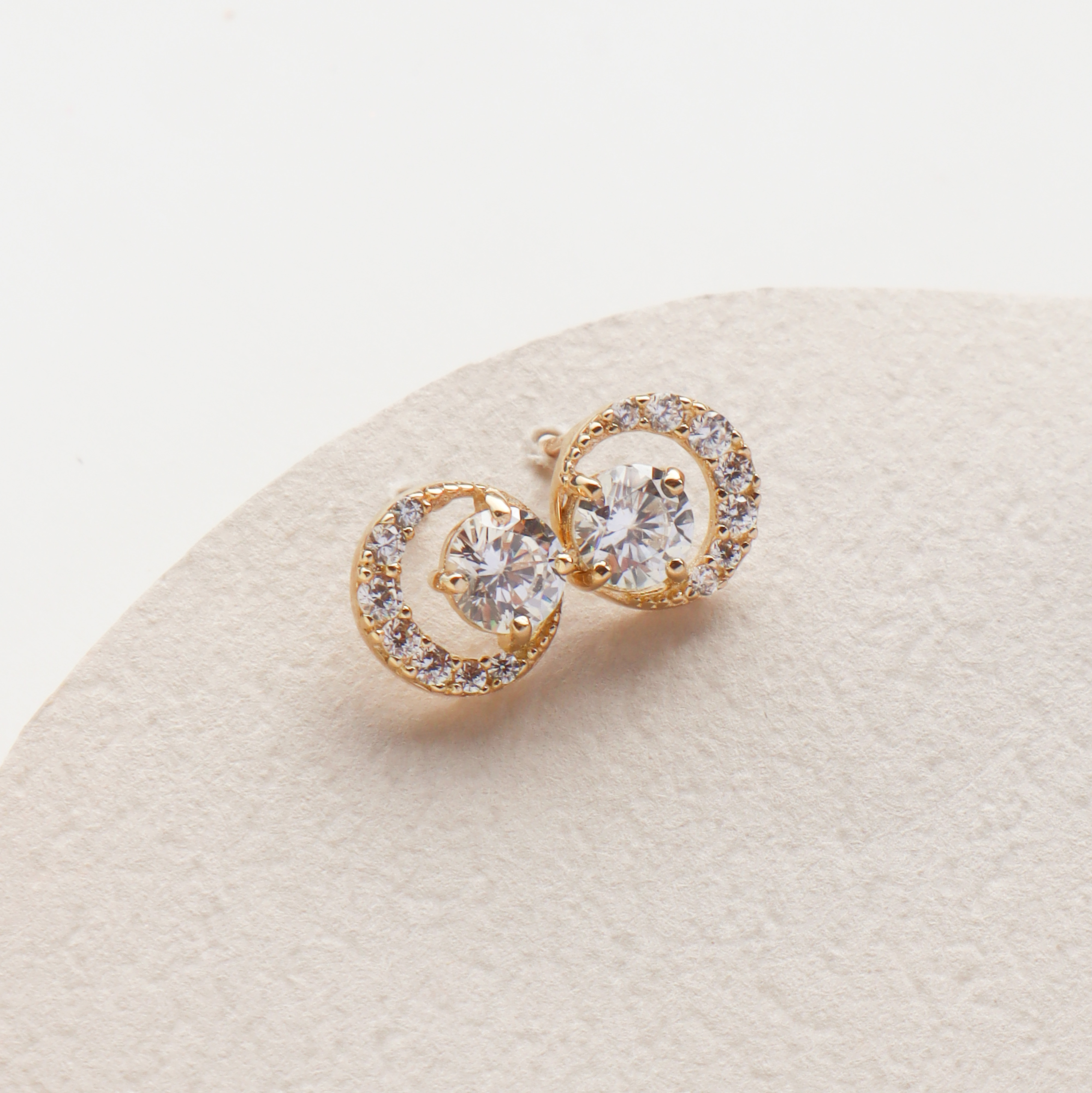 10K/星夜月圓耳環