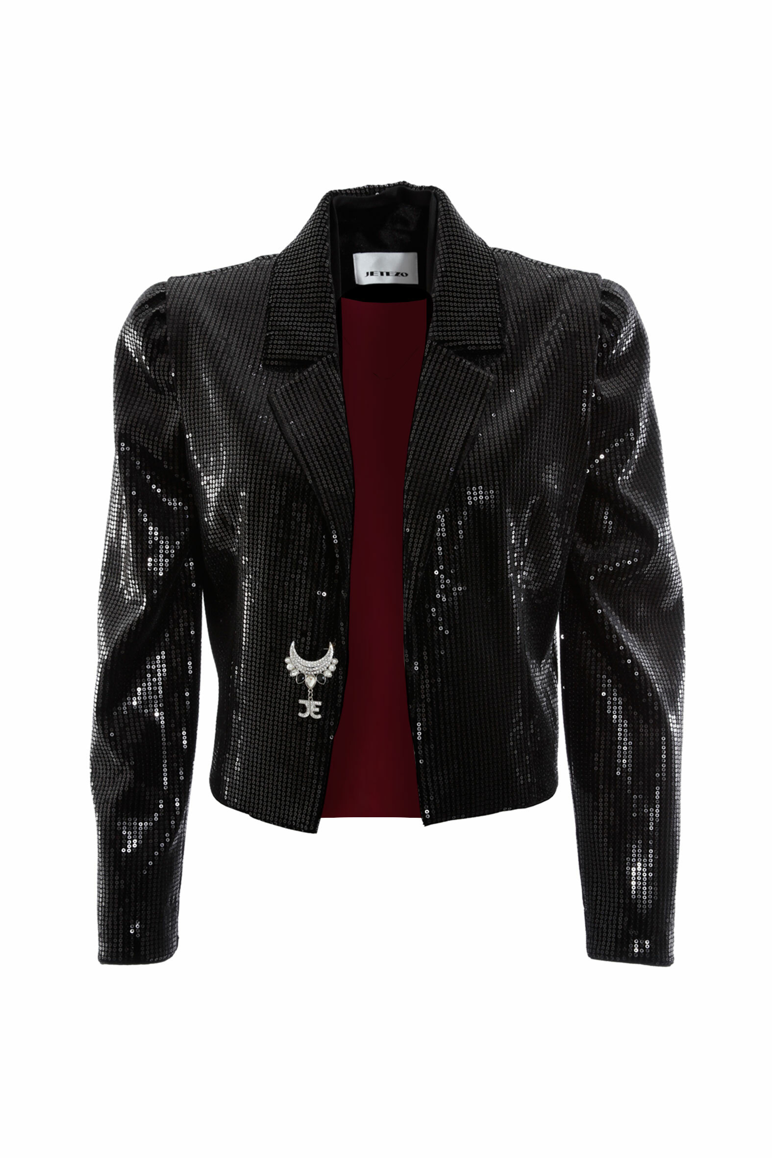 BC15012D1旋轉燈亮片短西裝外套(附別針)