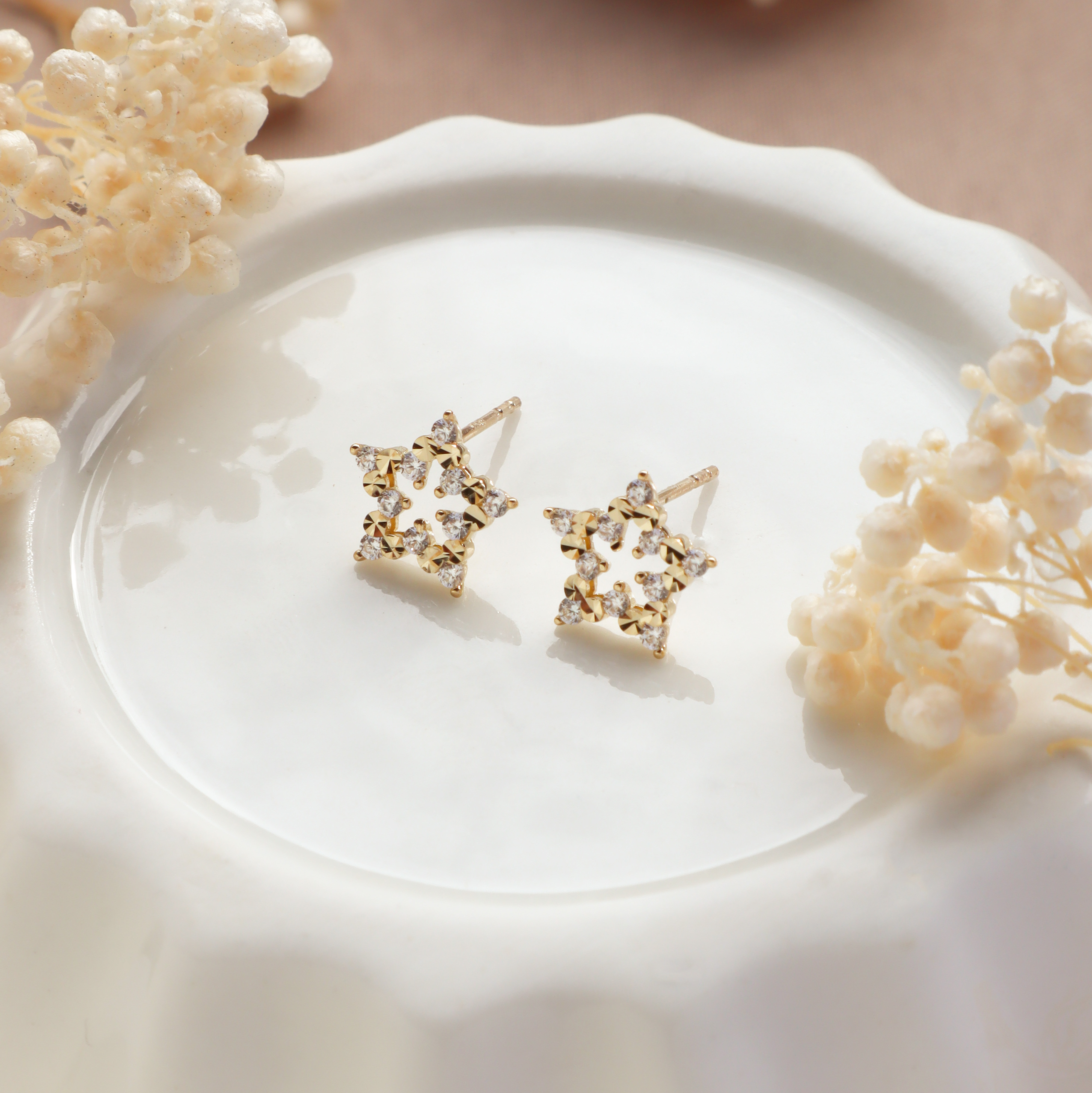 10K/星閃耳環