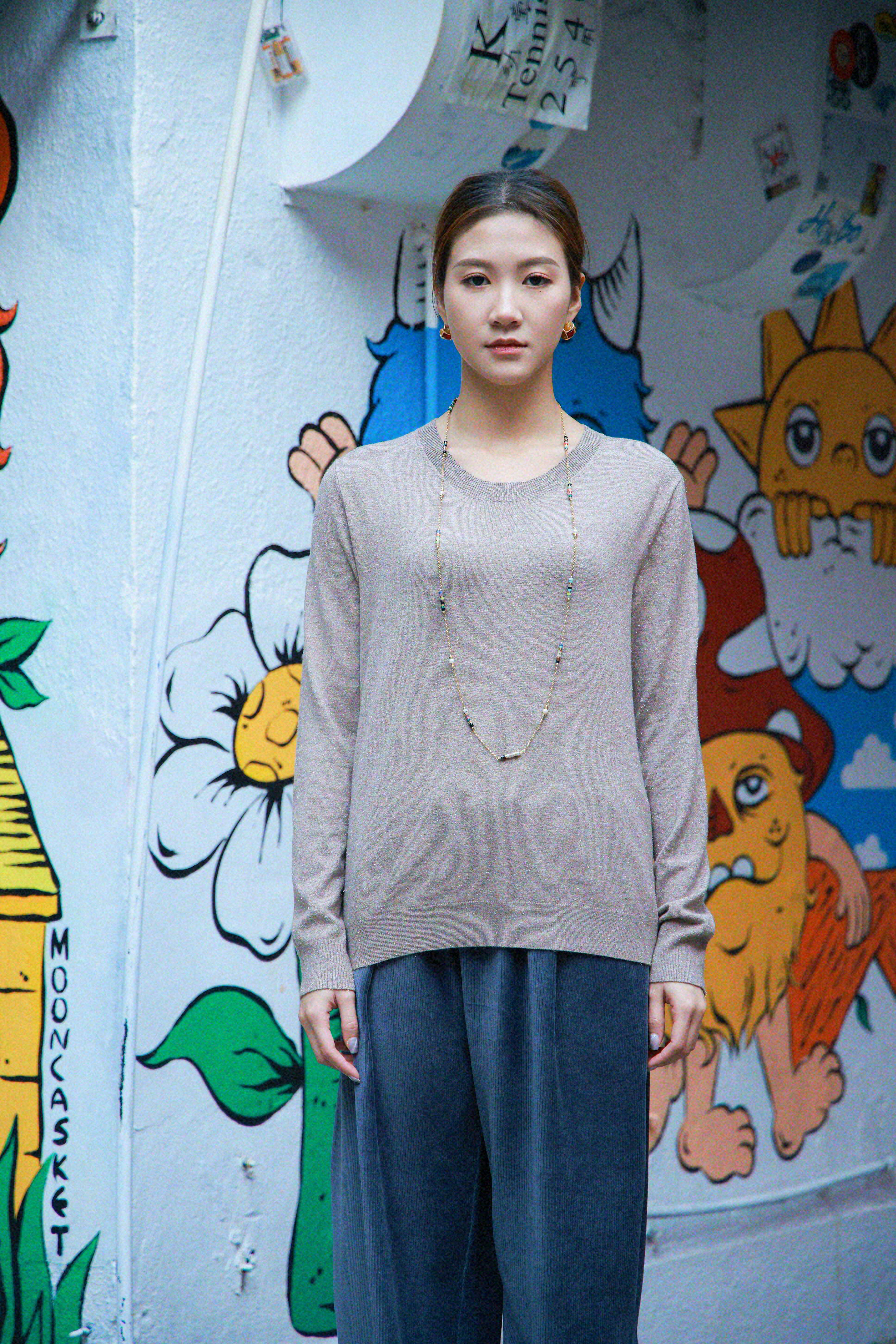 混閃毛線針織上衣（現貨款式）