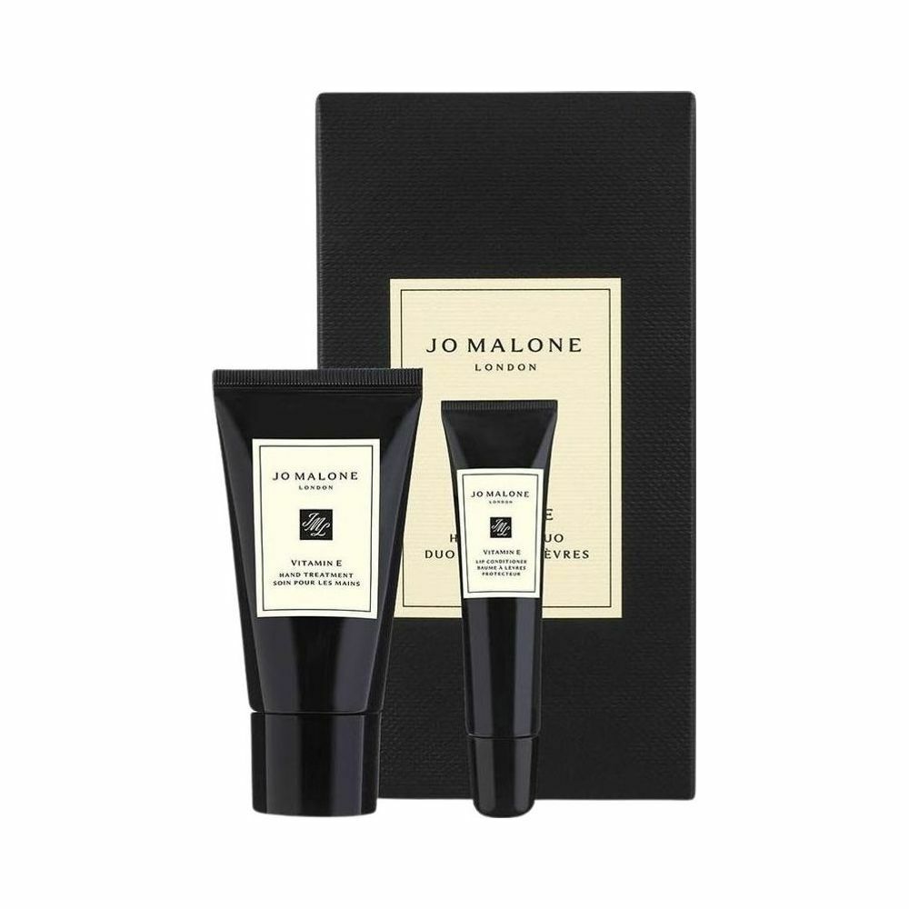 JO MALONE 維他命E唇部護理與滋潤護手霜兩件套