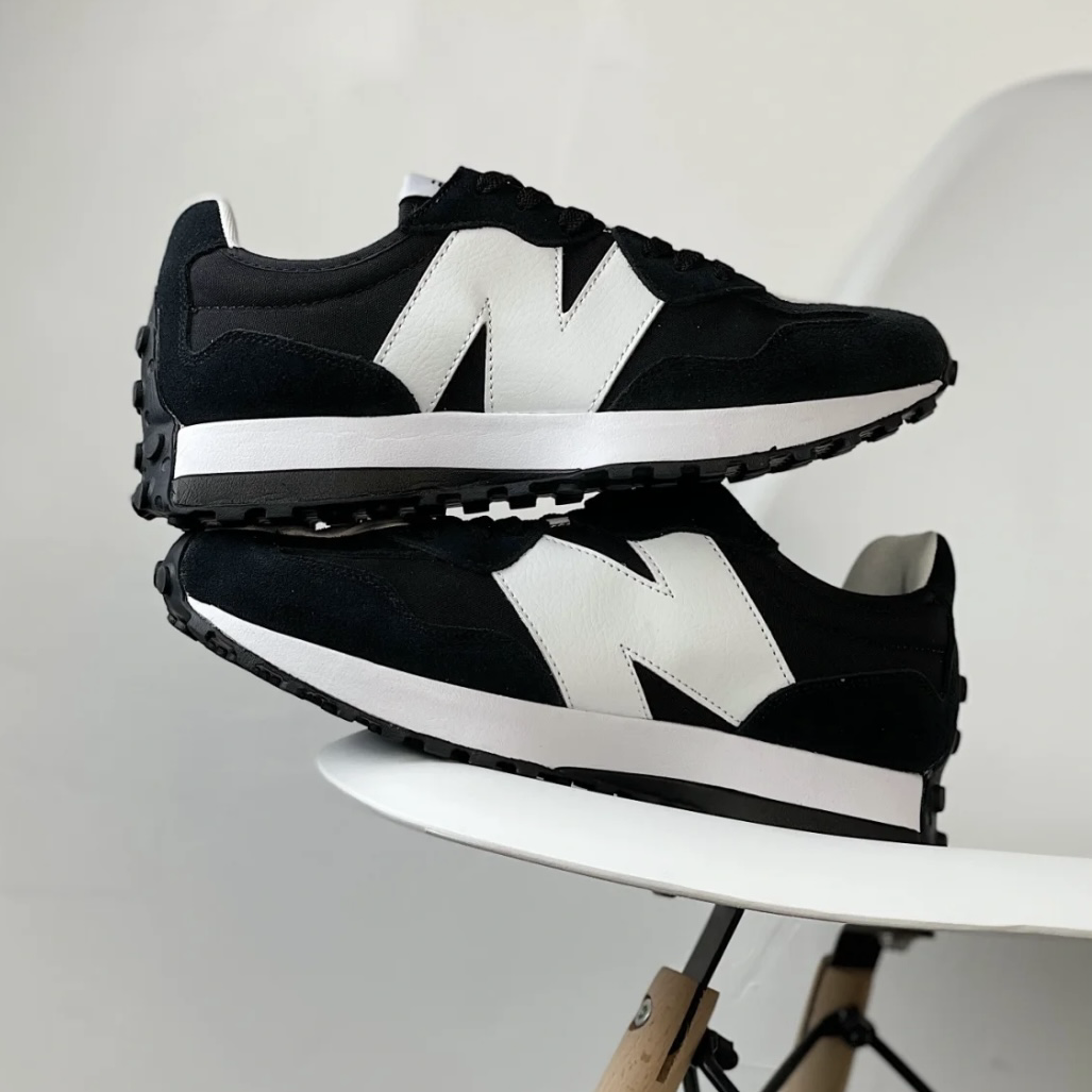 New Balance 327 復古黑白 麂皮 皮革 運動休閒鞋 情侶鞋