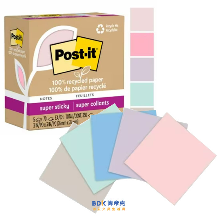 3M 台灣 Post-it 狠黏 環保便條紙 654R-5SS 系列 五本入