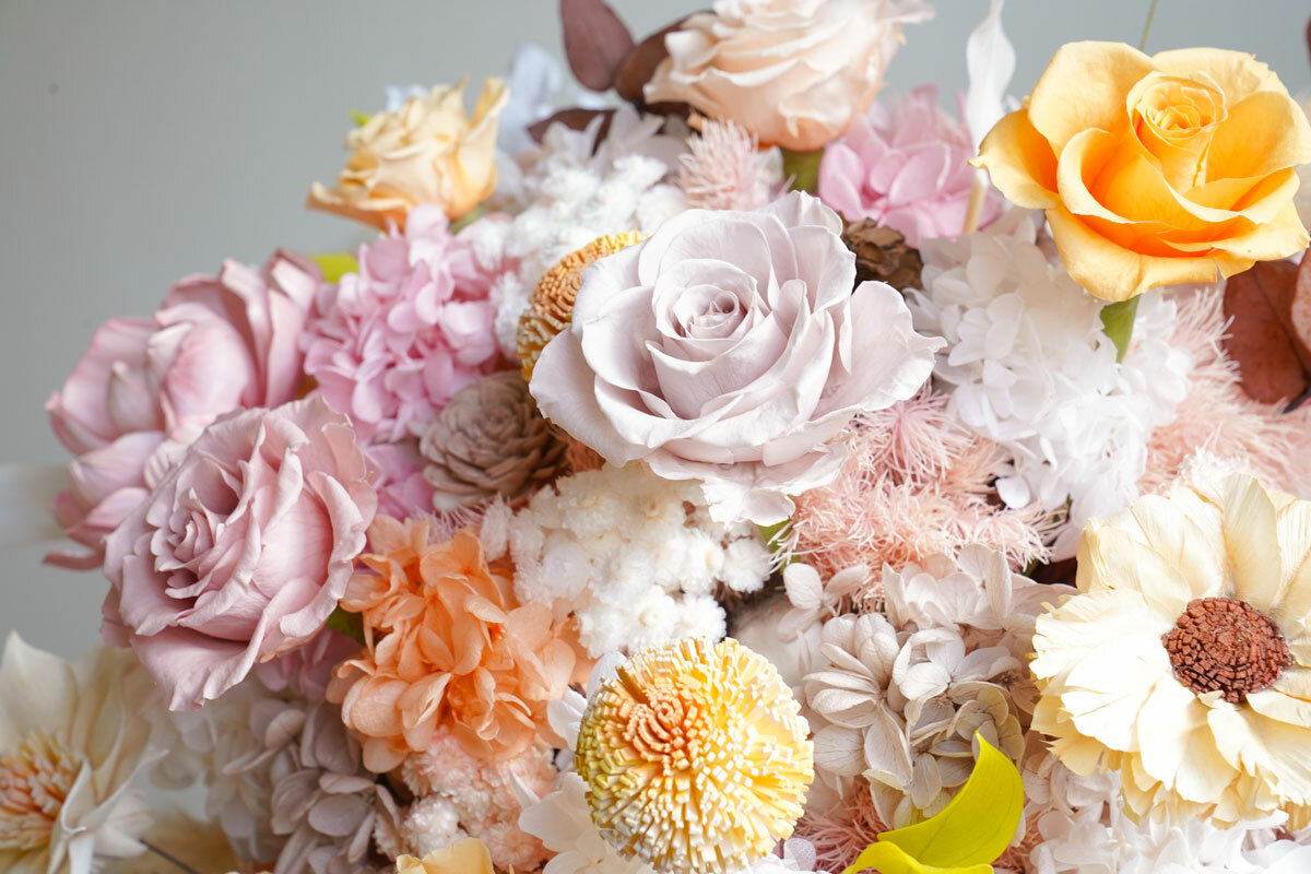 永生花大型盆栽_溫光橘,永生花開木盆花,開幕盆花推薦,開幕升遷盆栽