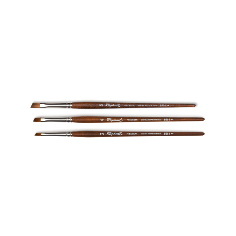 法國 Raphael 拉斐爾 8564 PRECISION 超精細仿貂斜頭筆 2-6號