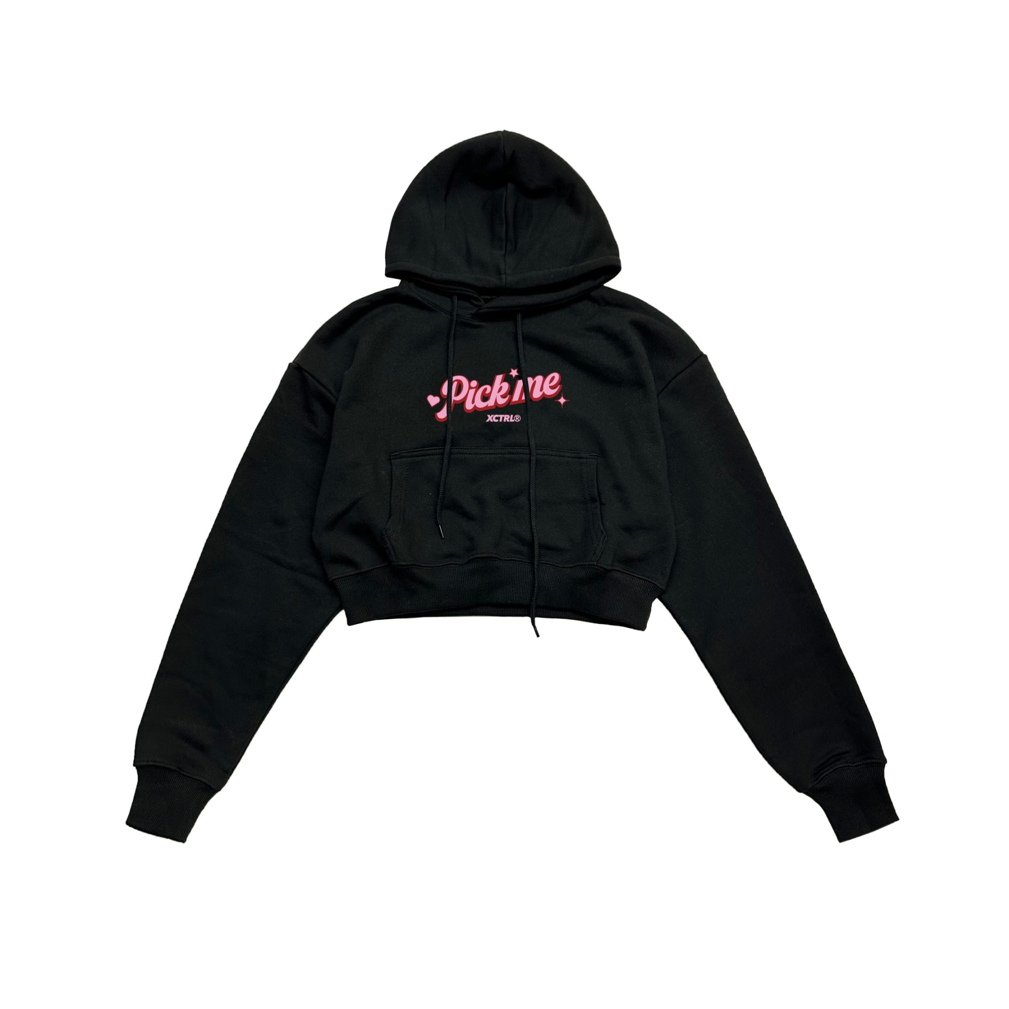 XCTRL 選我選我短版帽T-黑