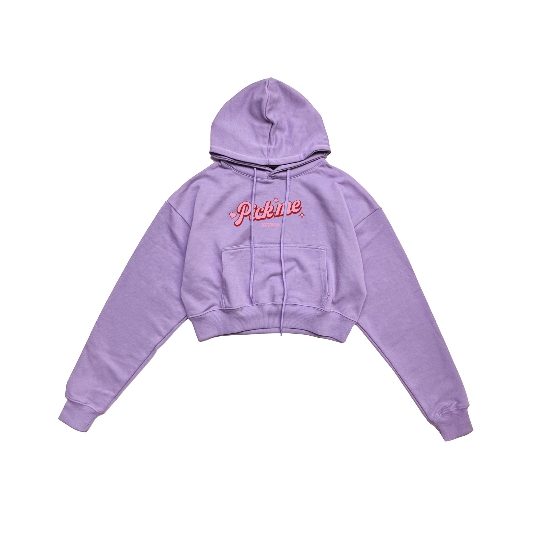 XCTRL 選我選我短版帽T-粉紫