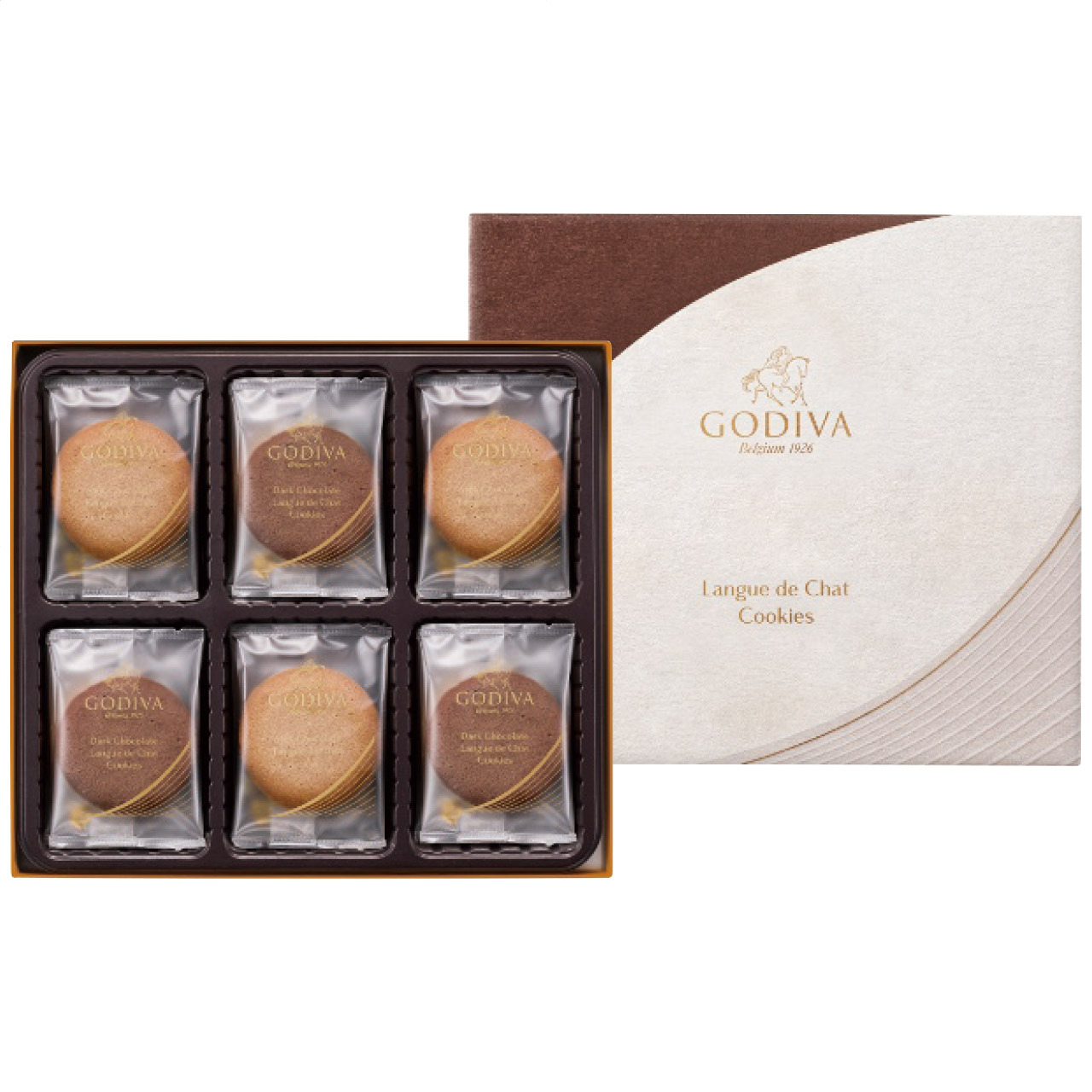 GODIVA 綜合巧克力曲奇禮盒 (18入 - 牛奶巧克力及黑巧克力各9片) (EXP: 2026.3月或之後) (J3)