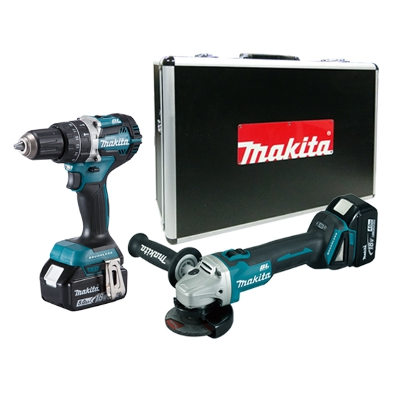 "MAKITA"牧田牌 充電式磨機+電批套裝-[DLX2178T]