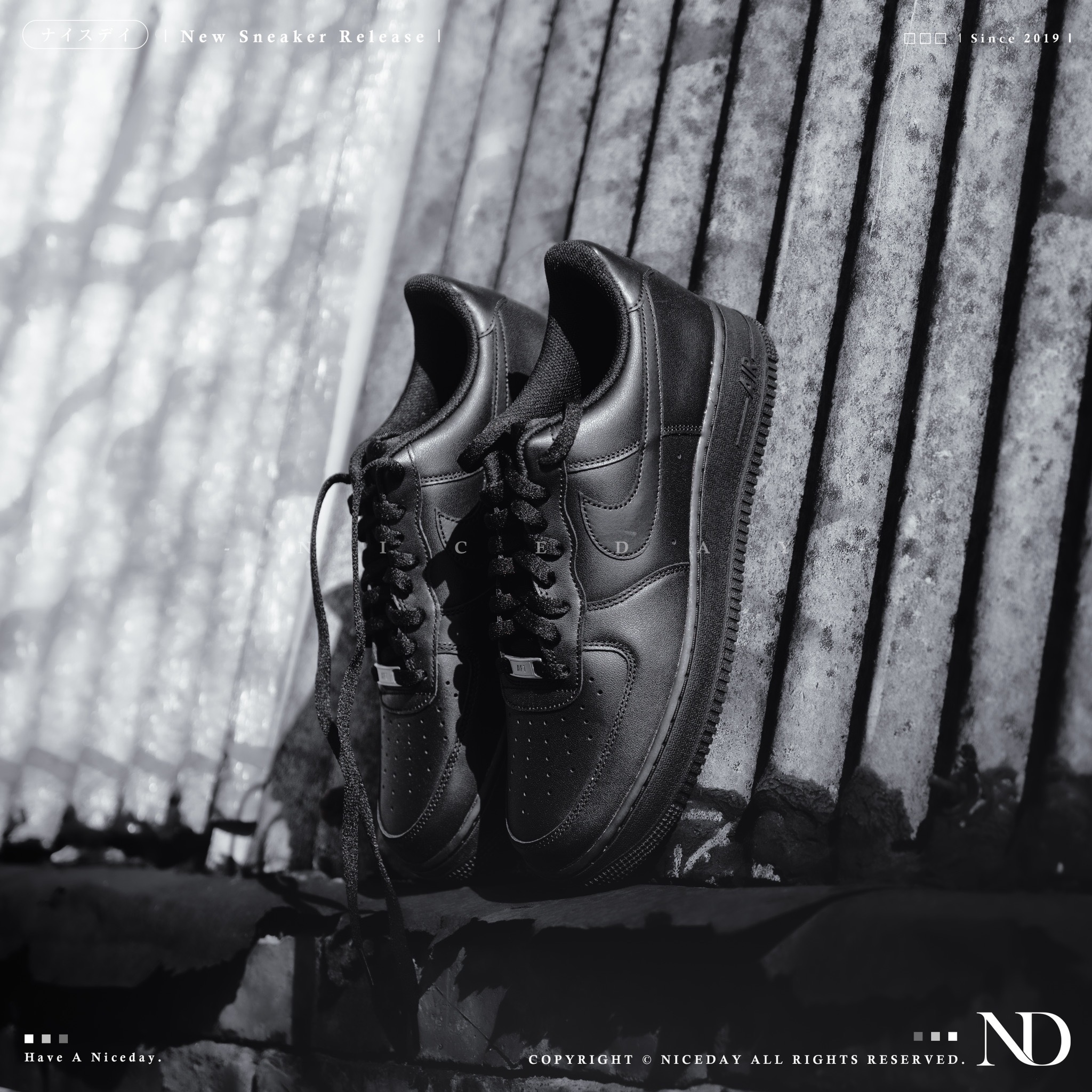 NICEDAY 現貨 Nike Air Force 1 AF1 空軍一號 全黑 經典款 鐵牌 男 CW2288-001