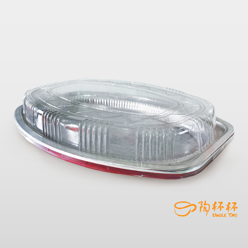 【陶杯杯】年菜盒 冷盤長銀盤 底+蓋 50組入1200ml FE04-05-00 長型外帶盒壽司盒0405AB 餐具餐盤