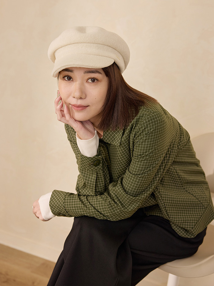 夜班人小領剪接外套-綠城