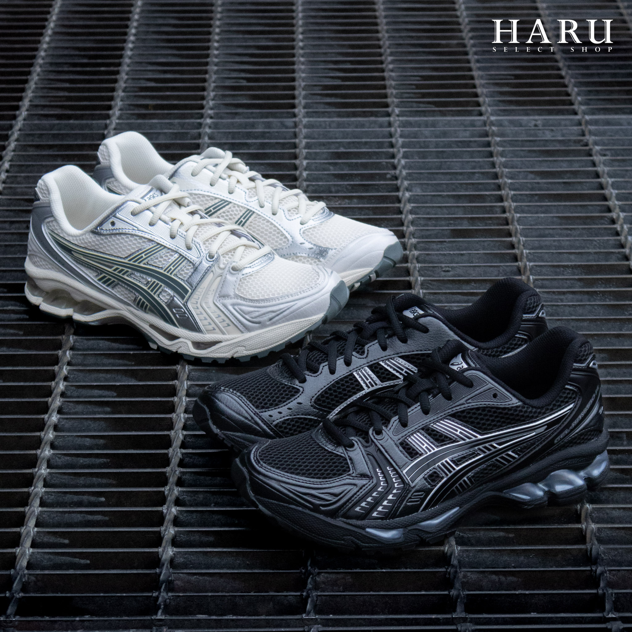 海外限定 Asics GEL-KAYANO 14  黑武士 白銀 蠟灰 Y2K 金屬 奶油底 休閒鞋 男女鞋 1201A019-006-200
