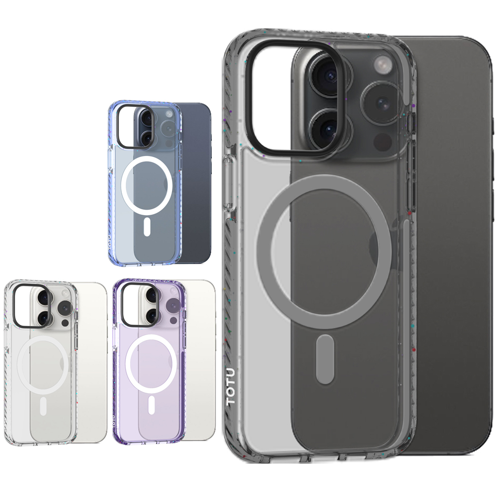 TOTU 拓途 iPhone 15/15 Plus/15 Pro/15 Pro Max 磁吸手機殼防摔殼保護殼 繽紛時尚 晶剛