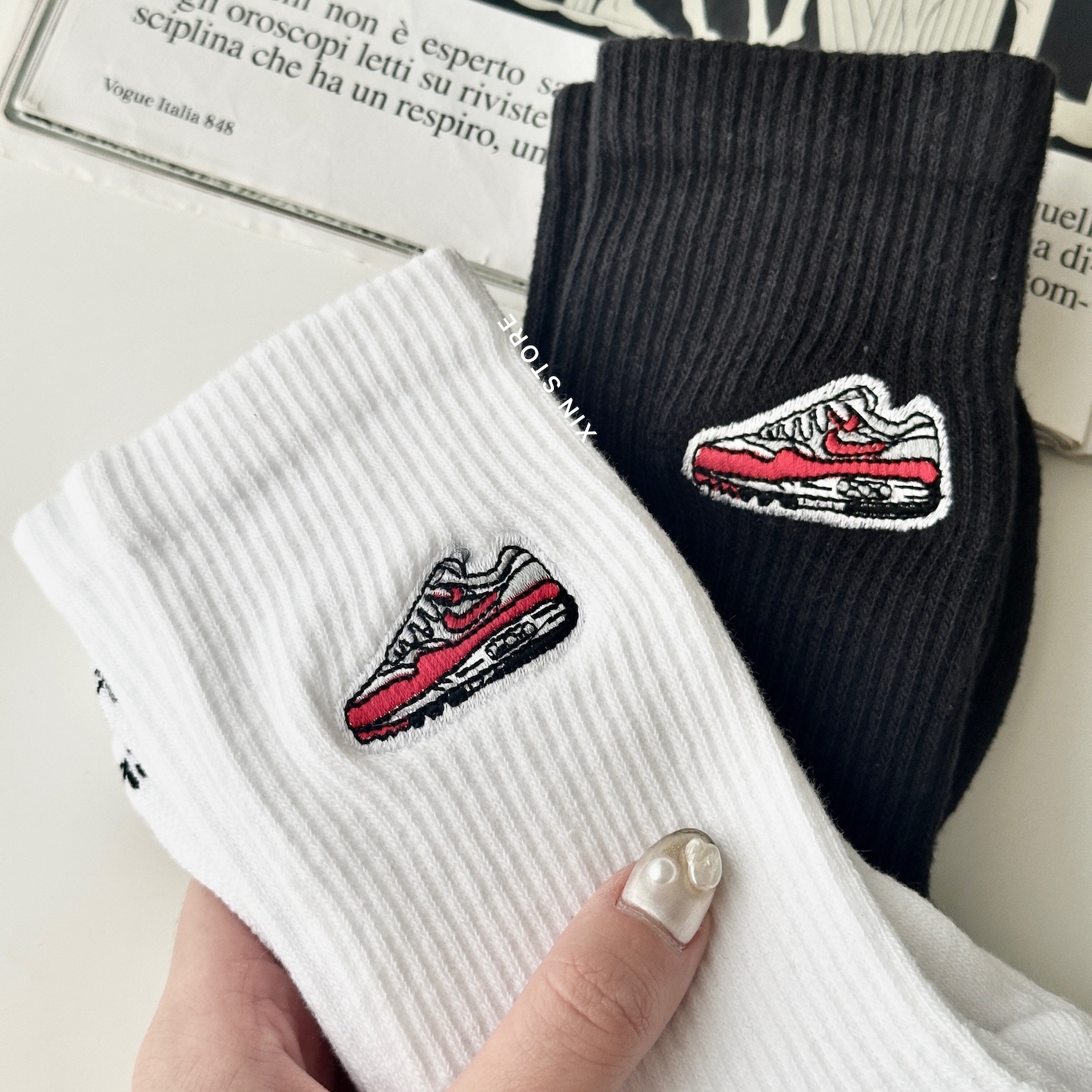 【現貨】Nike Everyday Swoosh Sock 長襪 襪子  刺繡 Air Max  二色