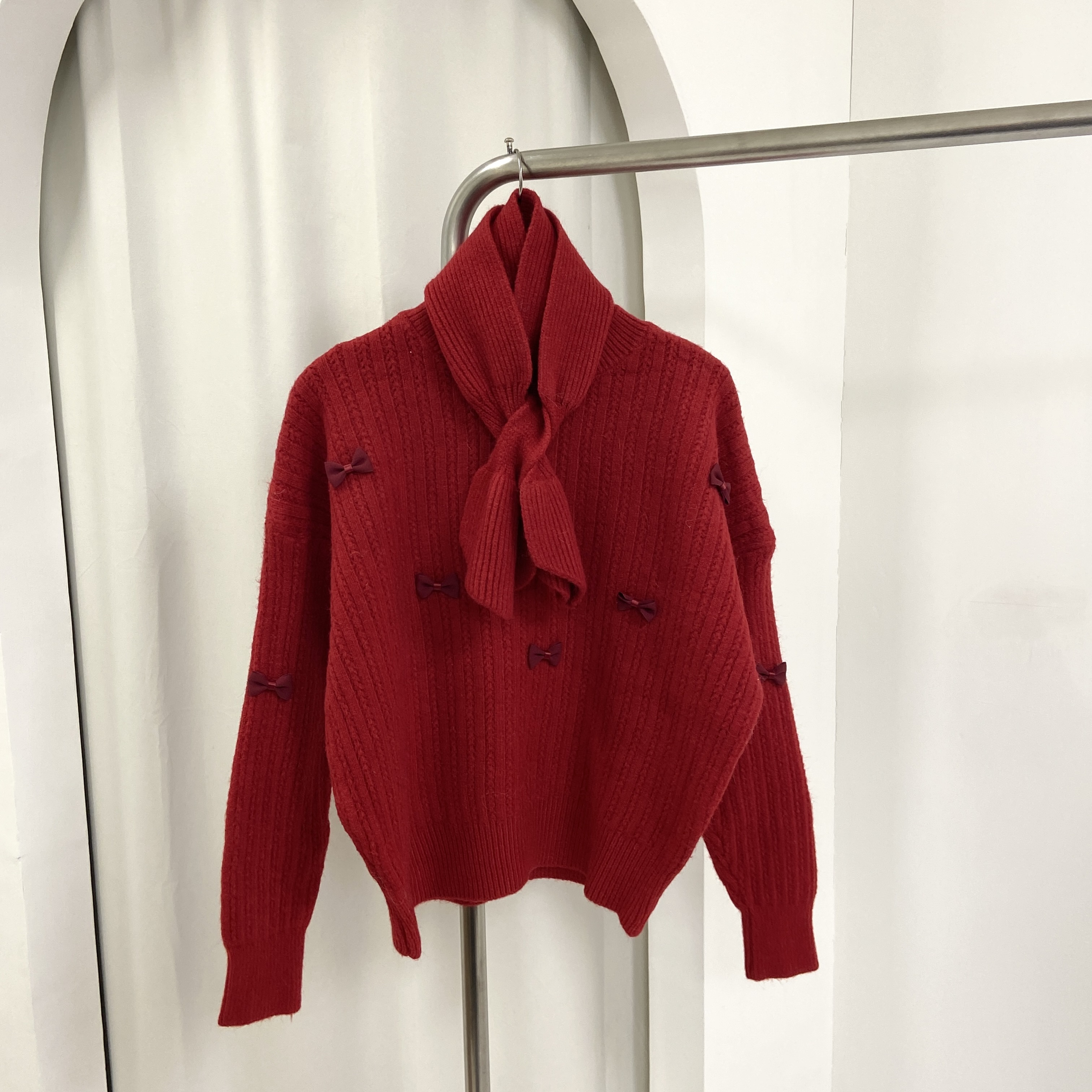 【Hoi2推介】J178 紅色 毛衣