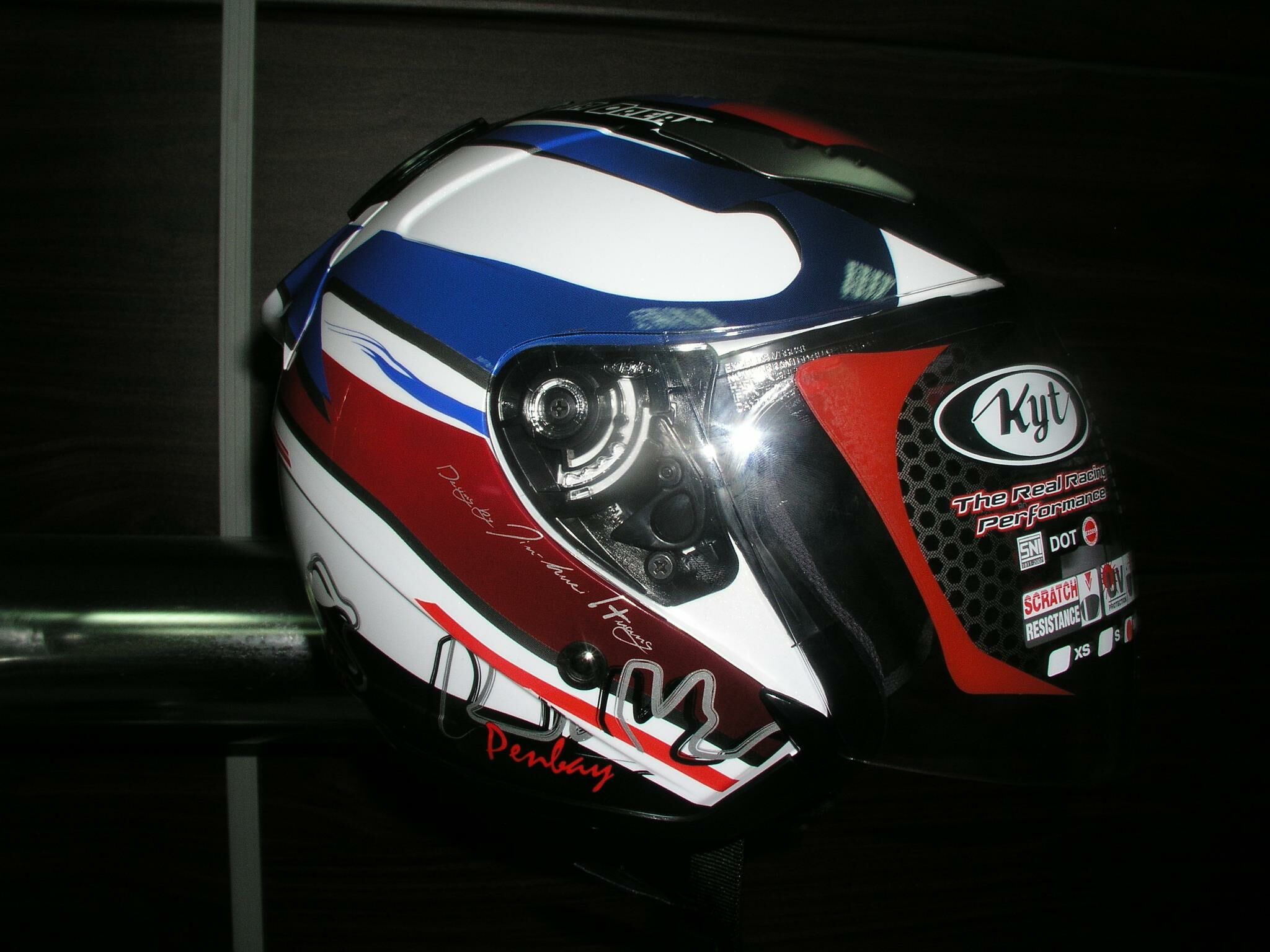 KYT DJ 彩繪 國旗 3/4罩 雙鏡片 安全帽 通勤 排齒扣 鴨尾