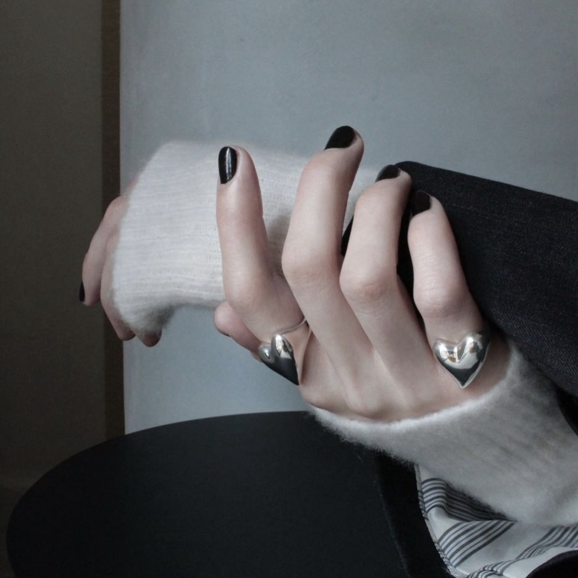 Soierie 愛心戒指 (純銀925材質)