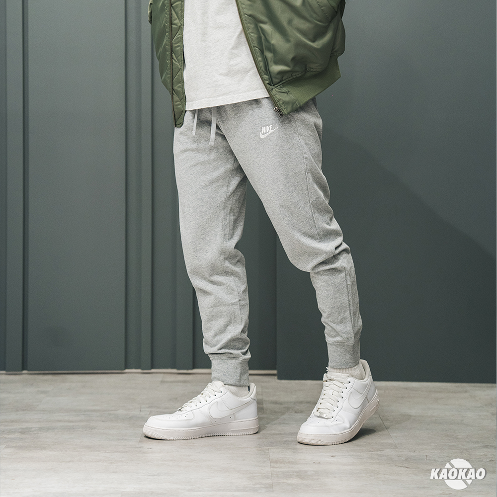 NIKE 男款 黑 灰 運動縮口棉長褲【BV2763】