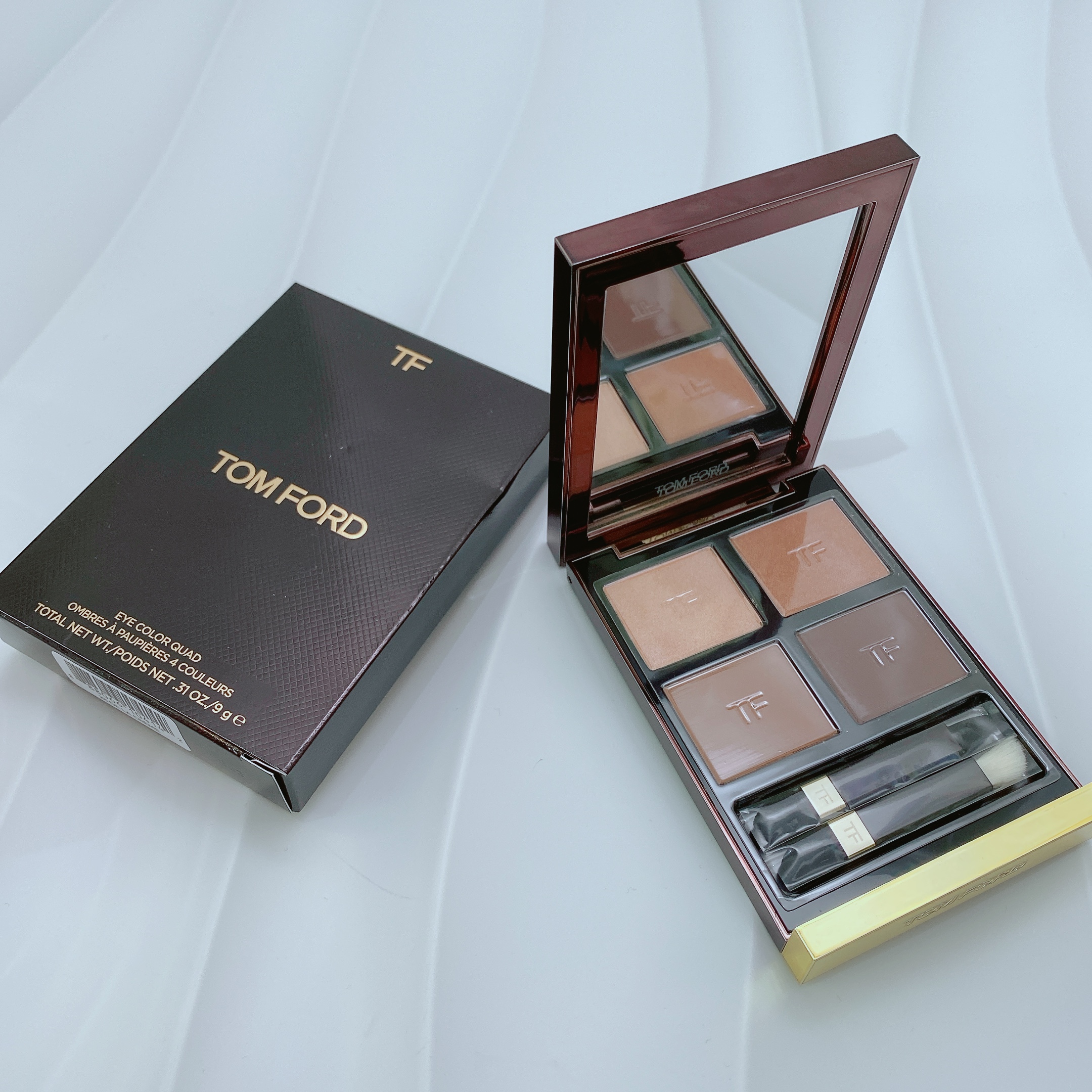 Tom Ford 幻魅四色眼影盤 #28 DE LA CREAM 焦糖可可 大地消腫