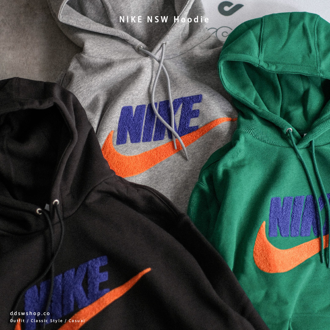 Nike NSW Hoodie 帽踢 植絨Logo 三色 FN3105