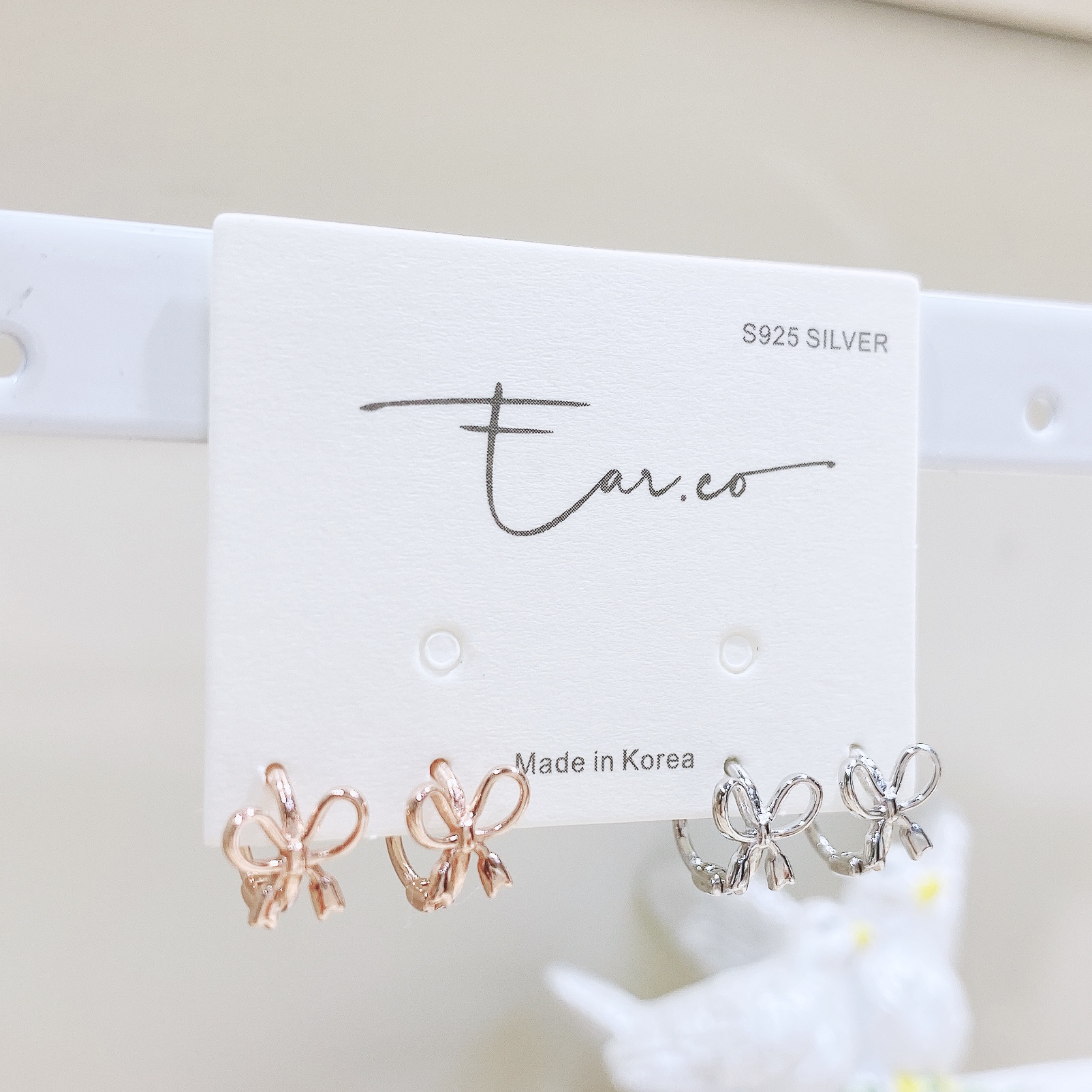 蝴蝶結小耳圈 [睡覺不用脫! ] #A653