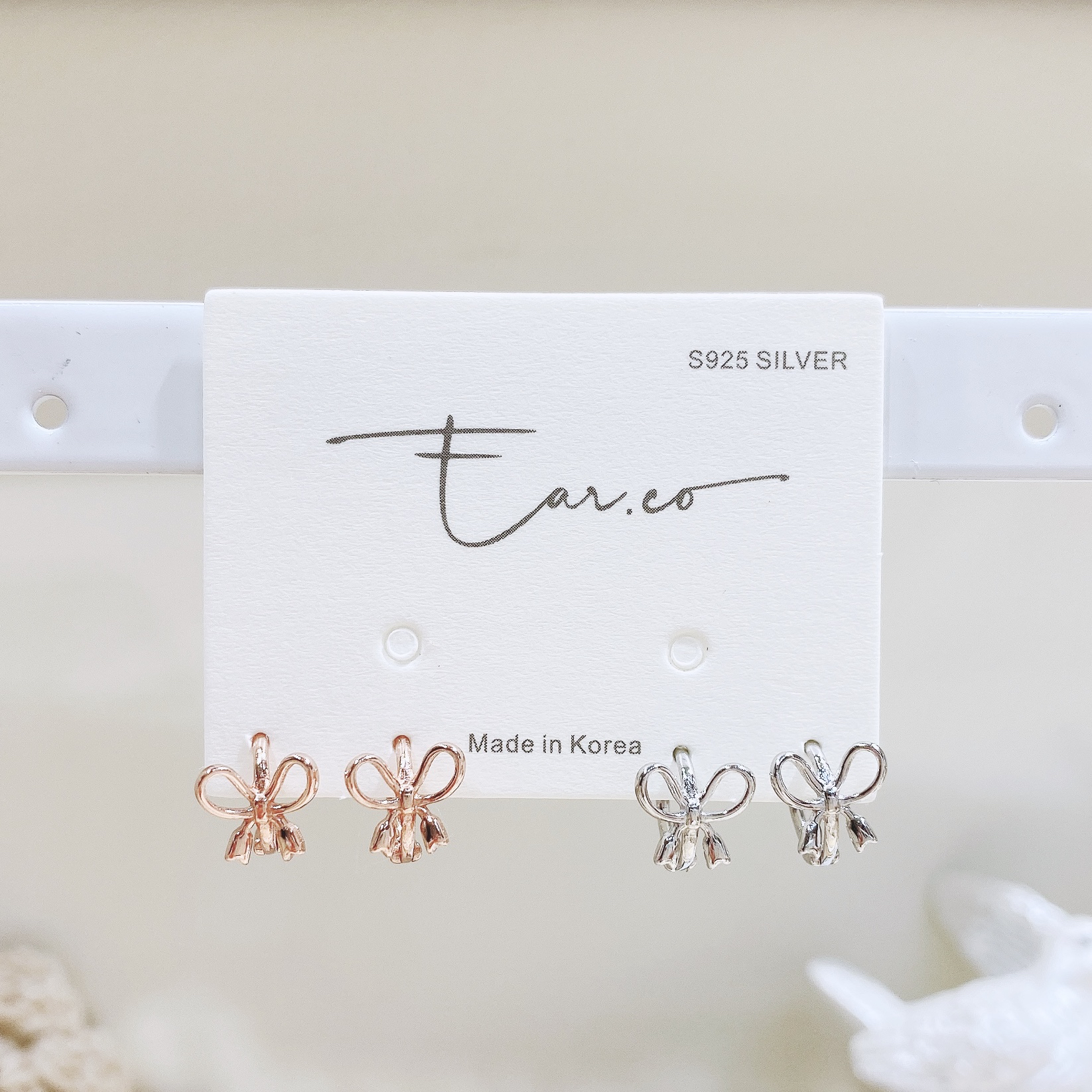 蝴蝶結小耳圈 [睡覺不用脫! ] #A653