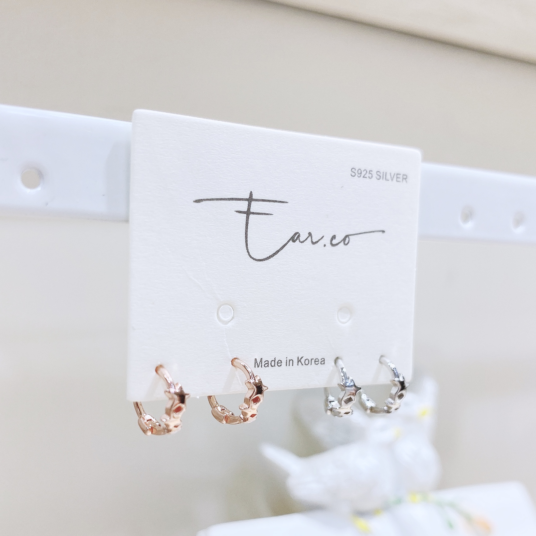 三連星星小耳圈 [睡覺不用脫! ] #A648