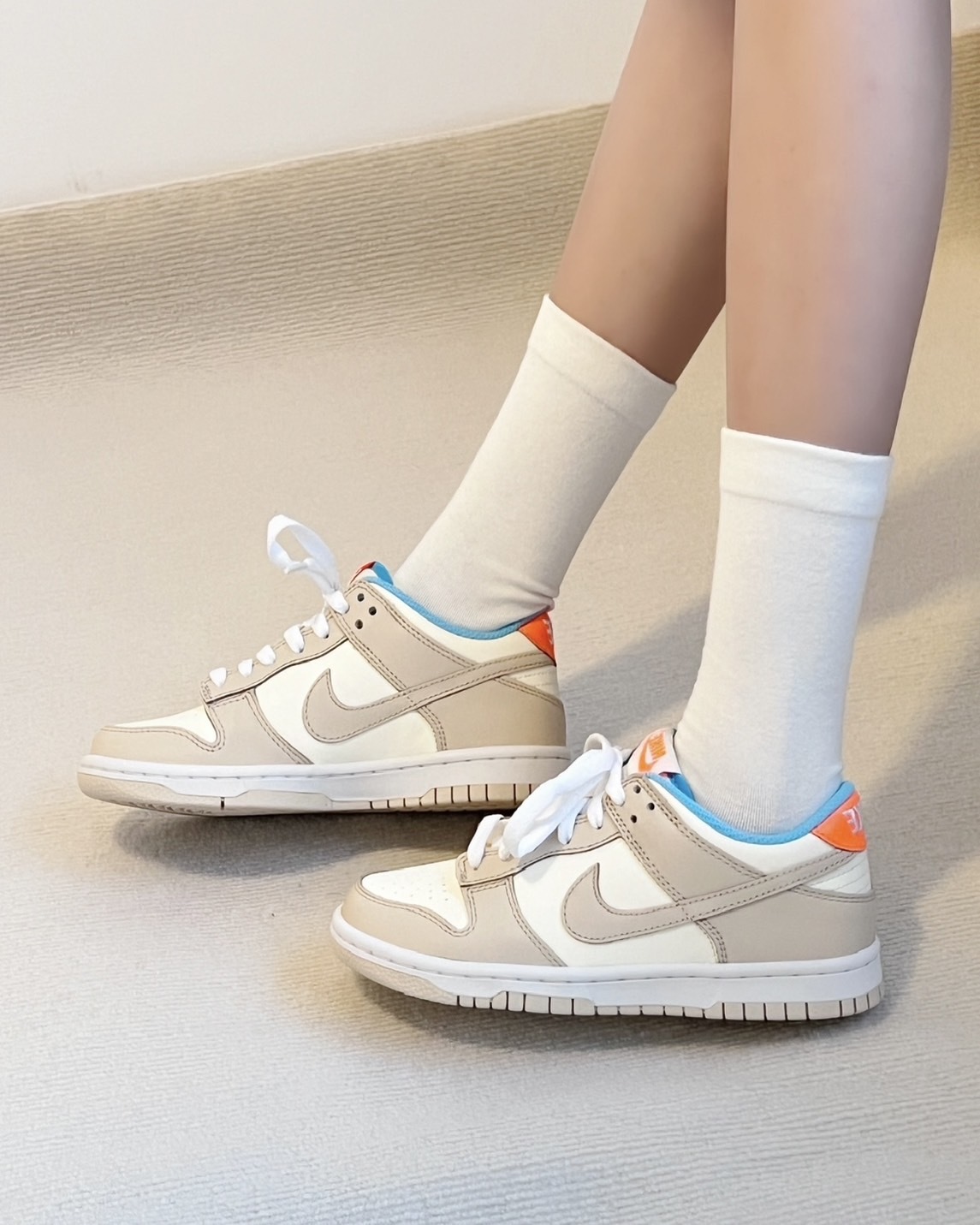 KTQ STORE ‧ Nike Dunk Low GS "Tan Blue Orange" 奶灰橘 FQ6864-111