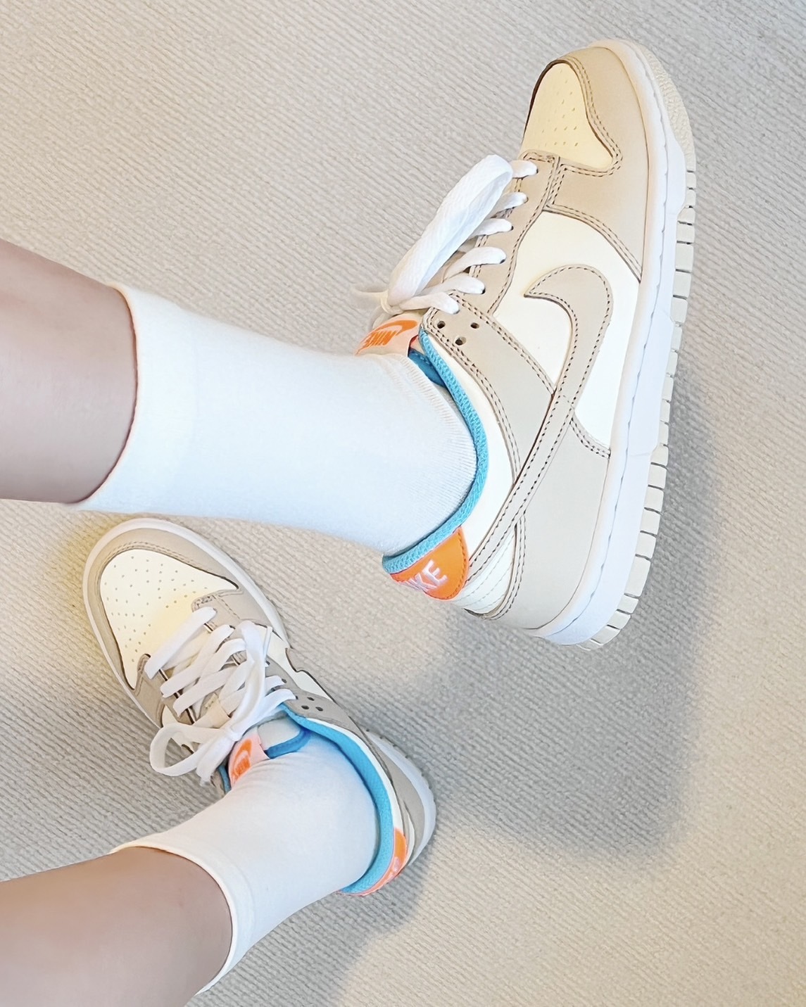 KTQ STORE ‧ Nike Dunk Low GS "Tan Blue Orange" 奶灰橘 FQ6864-111